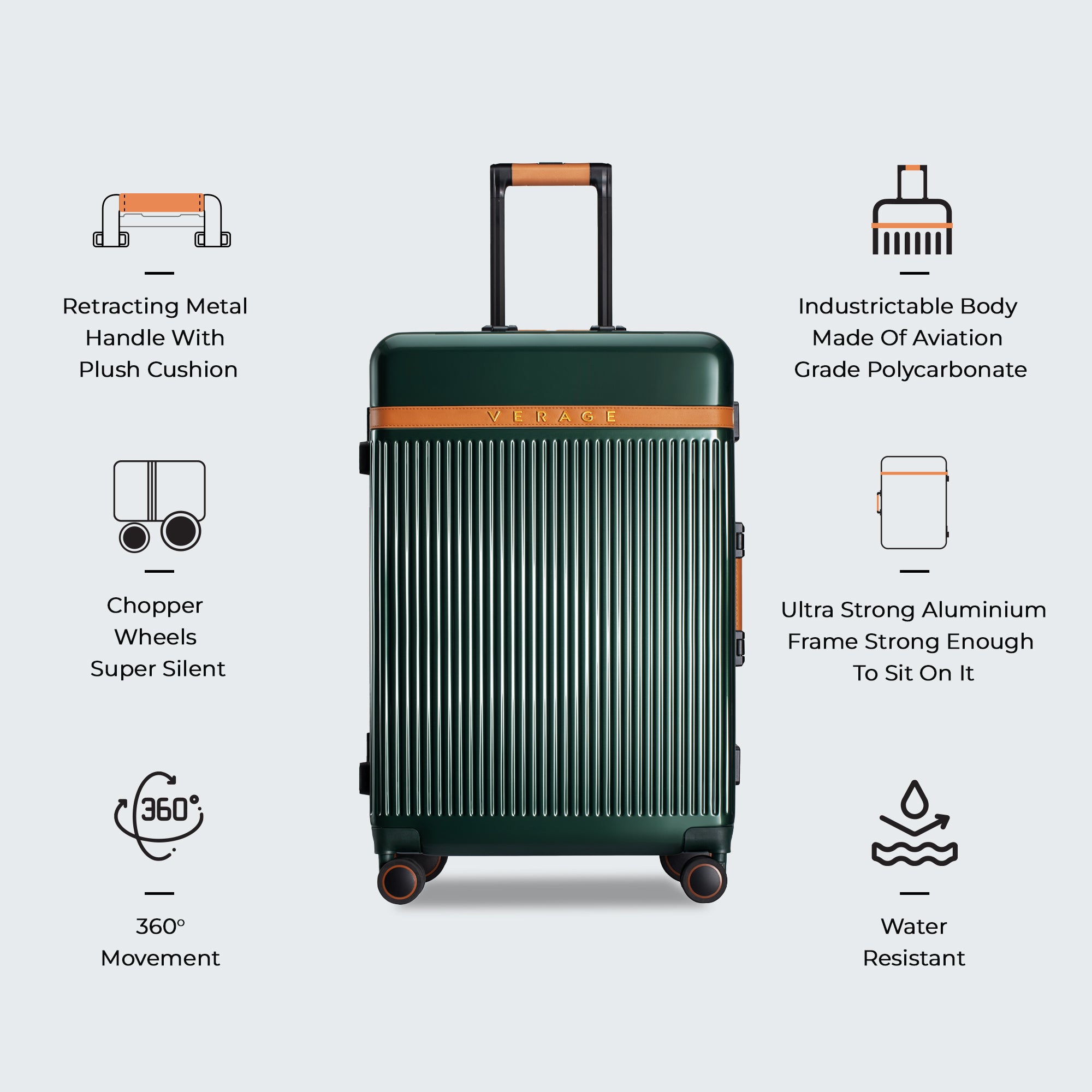 The Windsor - Medium Check In (Forest Green)