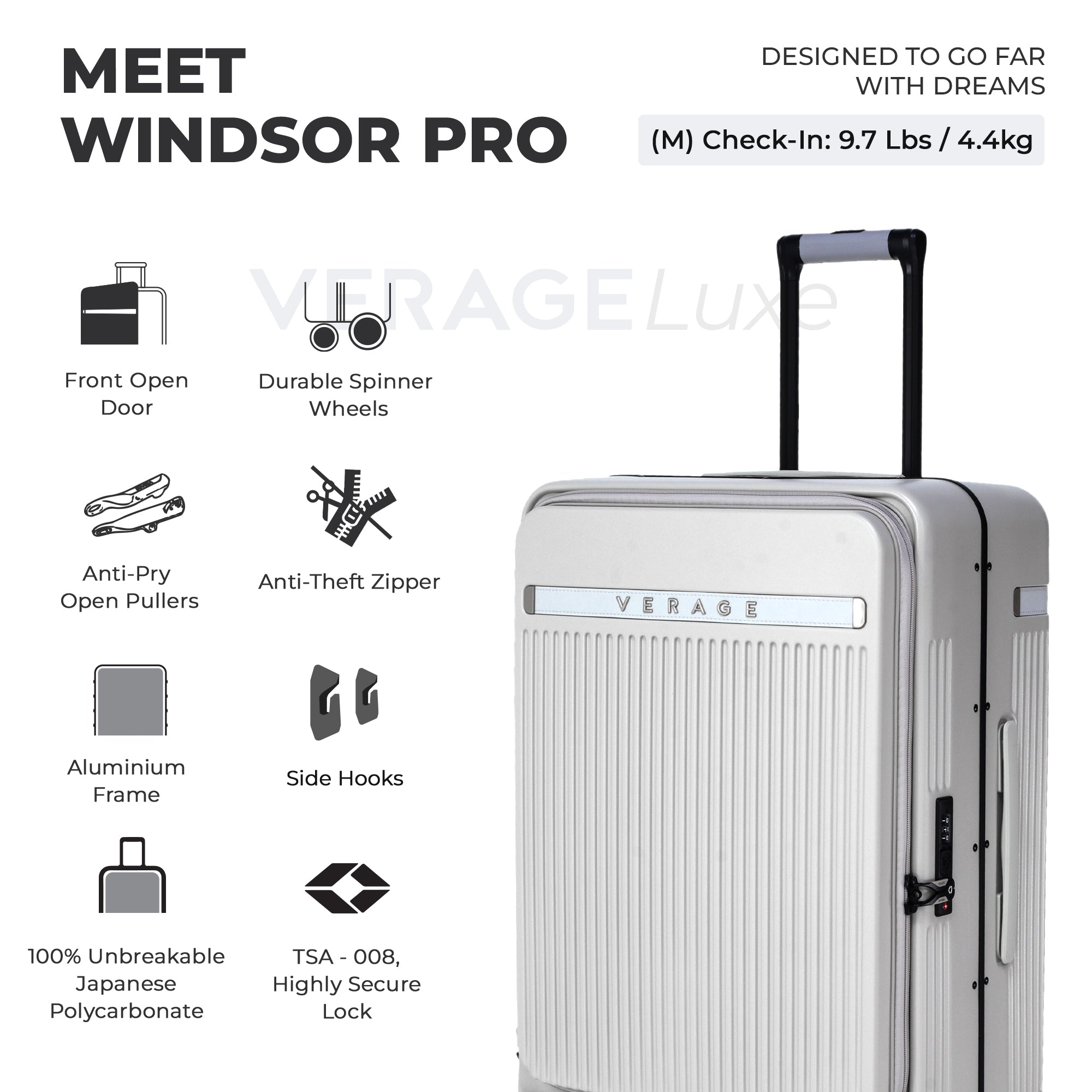 VERAGE Luxe Windsor Pro Medium Check-In