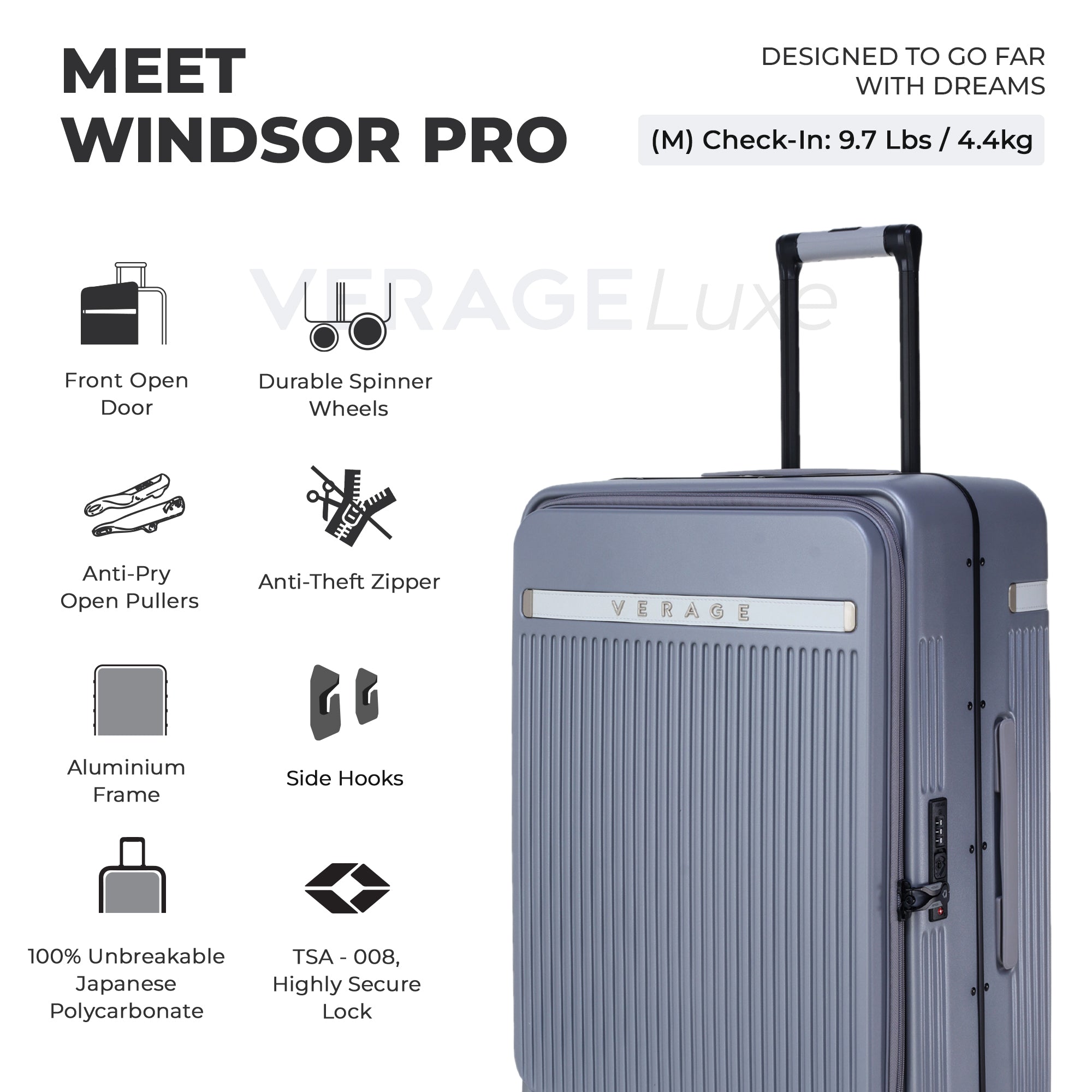 VERAGE Luxe Windsor Pro Medium Check-In