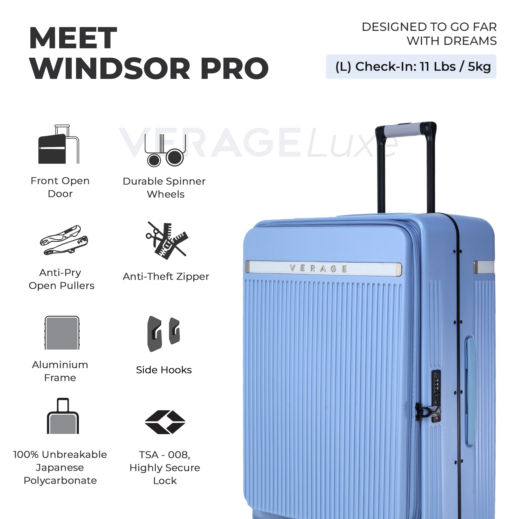 VERAGE Luxe Windsor Pro Large Check-In