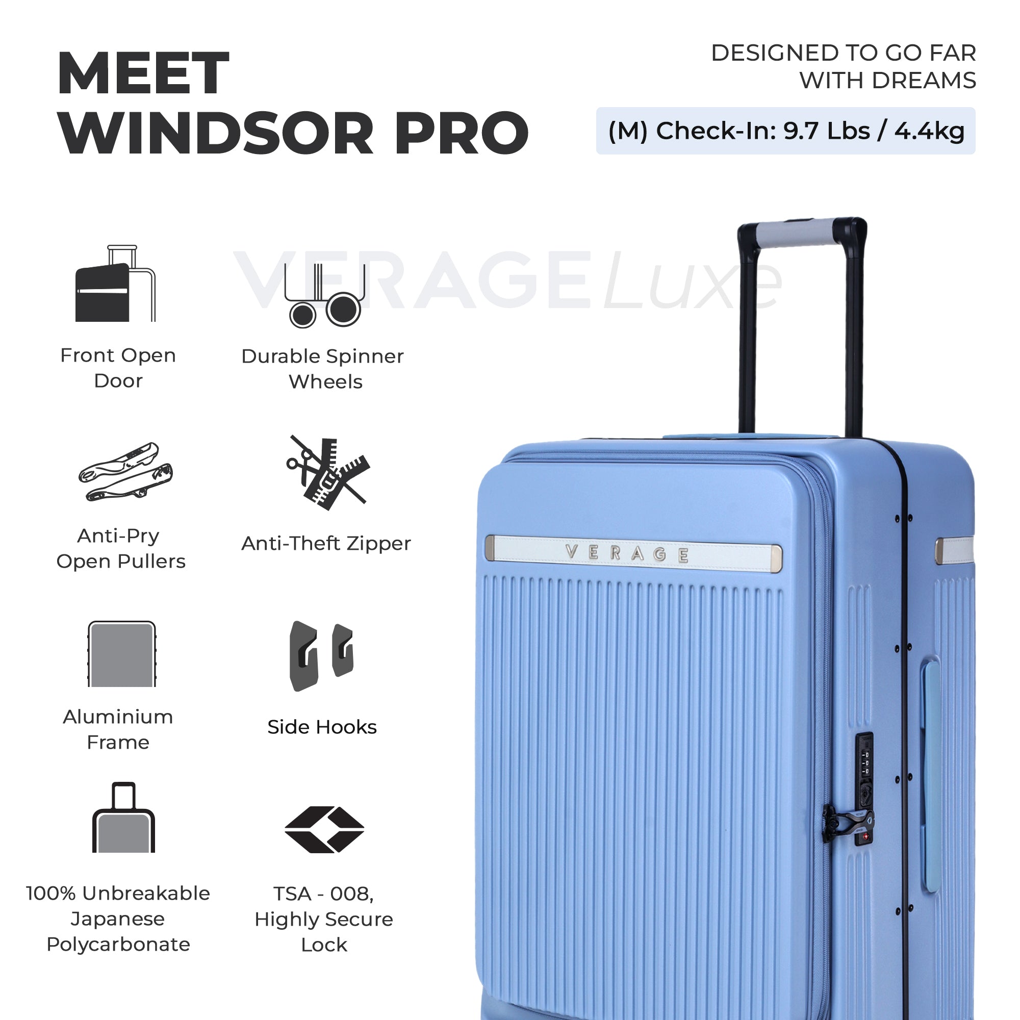 VERAGE Luxe Windsor Pro Medium Check-In