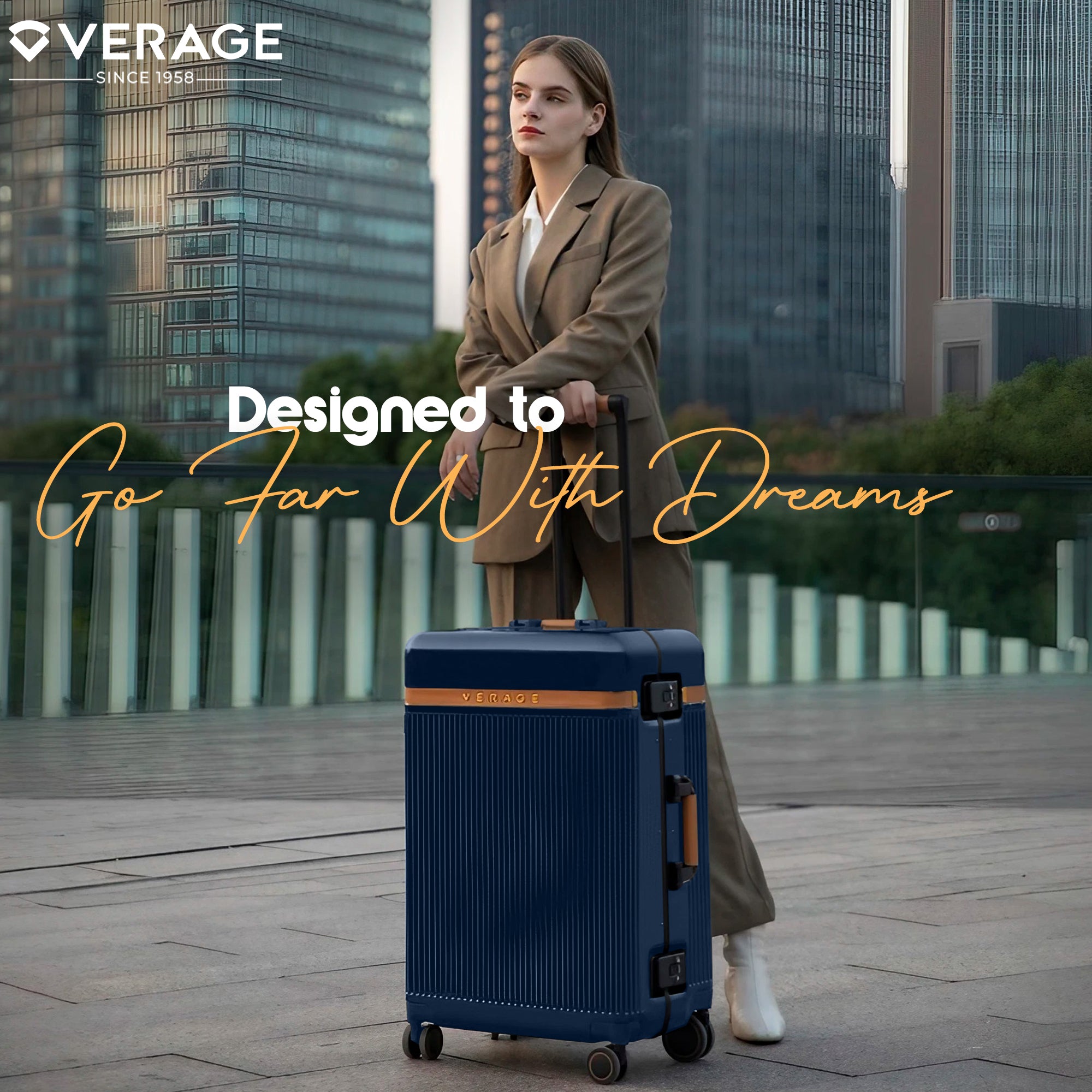 The Windsor - Small Carry On (Coral Blue)