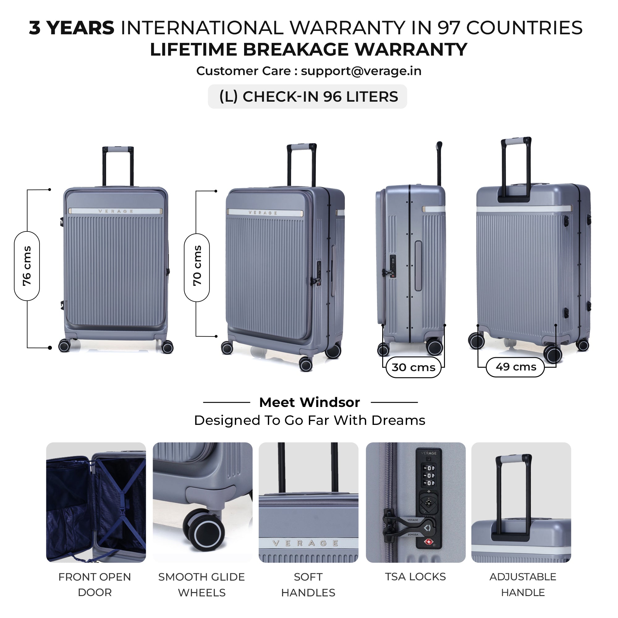 VERAGE Luxe Windsor Pro Large Check-In