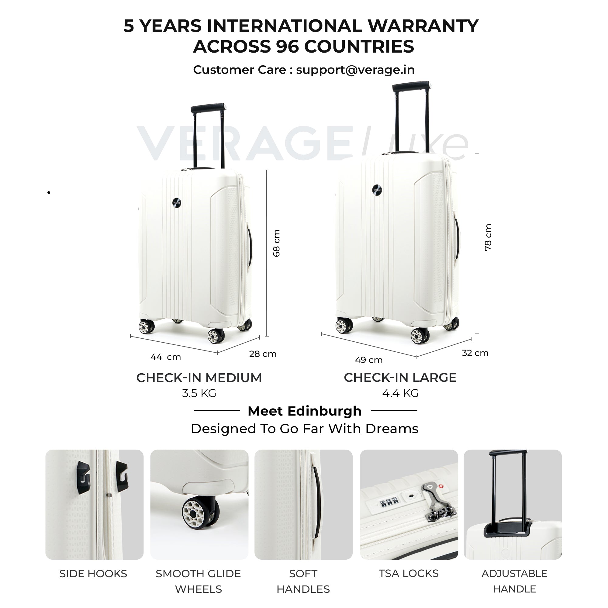 VERAGE Luxe Edinburgh- Set Of 2 (M) Check-In + (L) Check-In