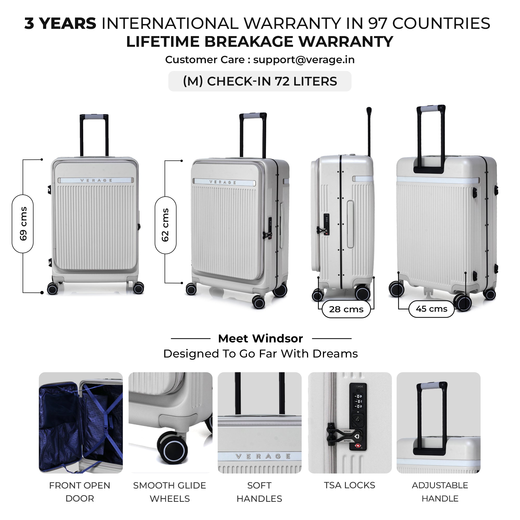 VERAGE Luxe Windsor Pro Medium Check-In