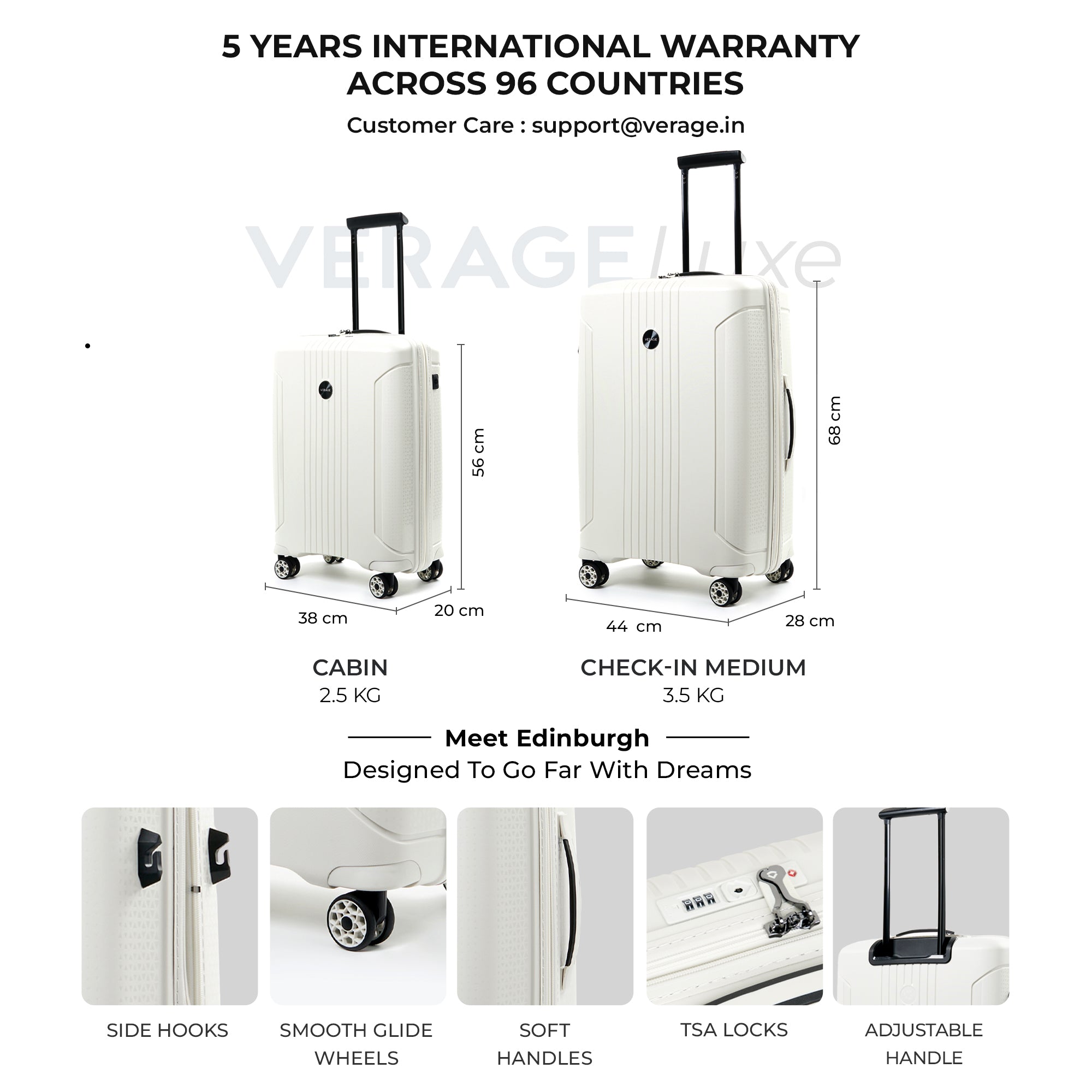 VERAGE Luxe Edinburgh Set Of 2 (S) Carry-on + (M) Check-In