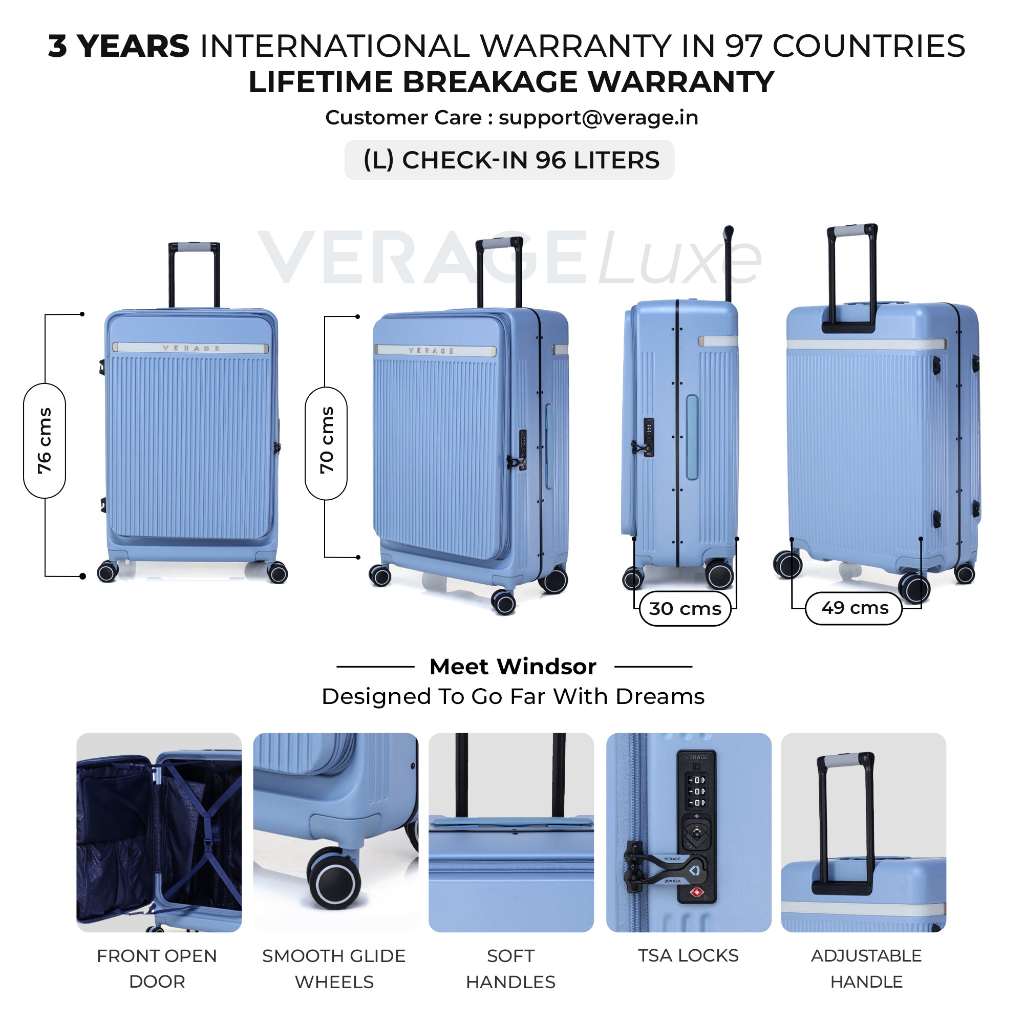 VERAGE Luxe Windsor Pro Large Check-In