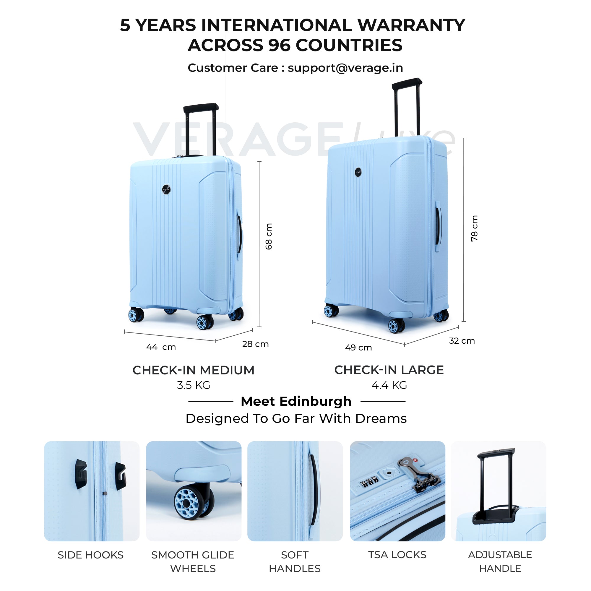 VERAGE Luxe Edinburgh- Set Of 2 (M) Check-In + (L) Check-In