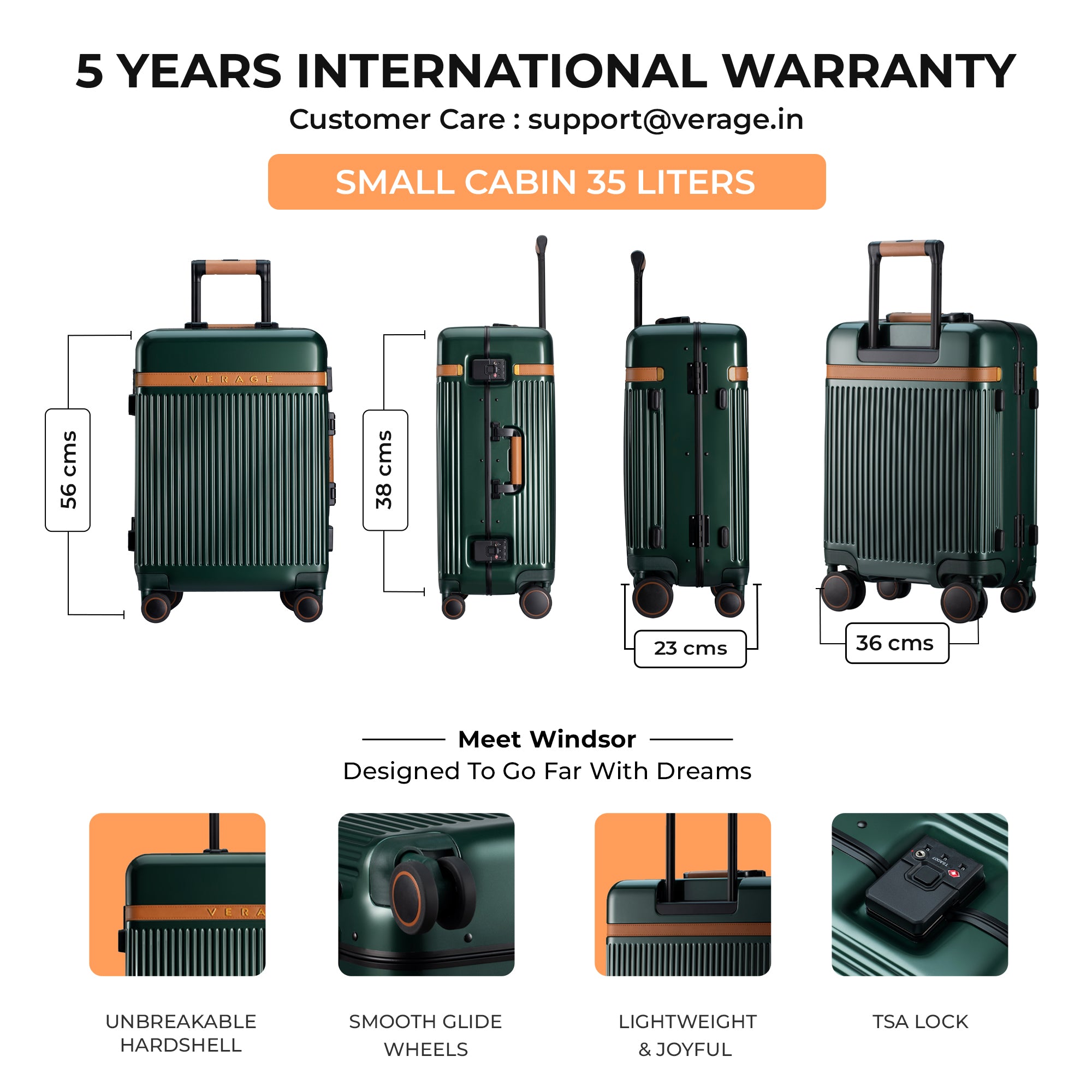 The Windsor - Small Carry On (Forest Green)