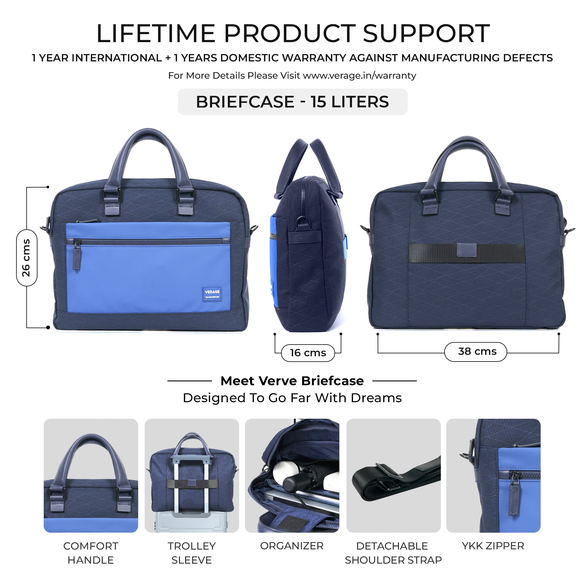 Verve Briefcase Black