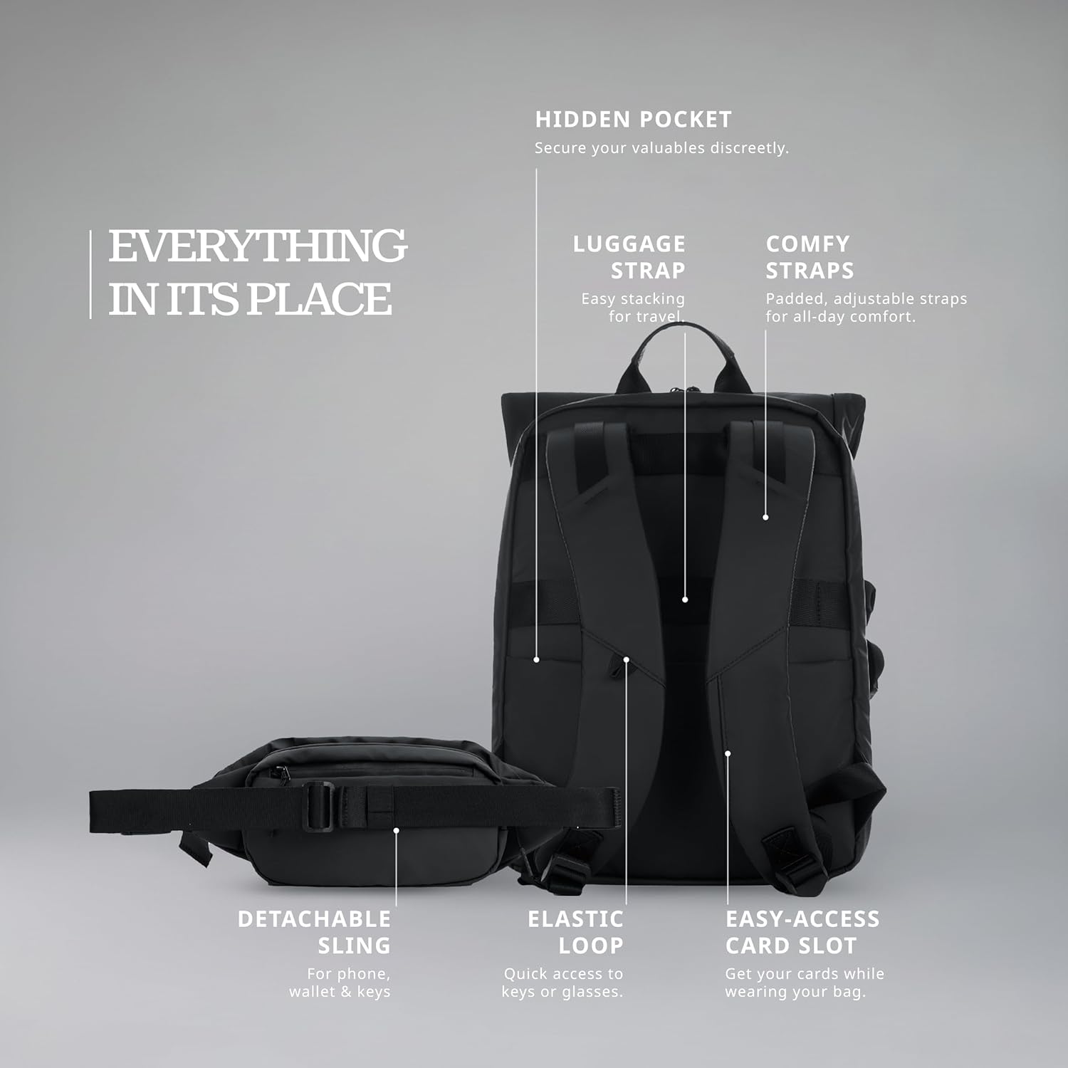 VERAGE Luxe - Roll Top Pulse Backpack
