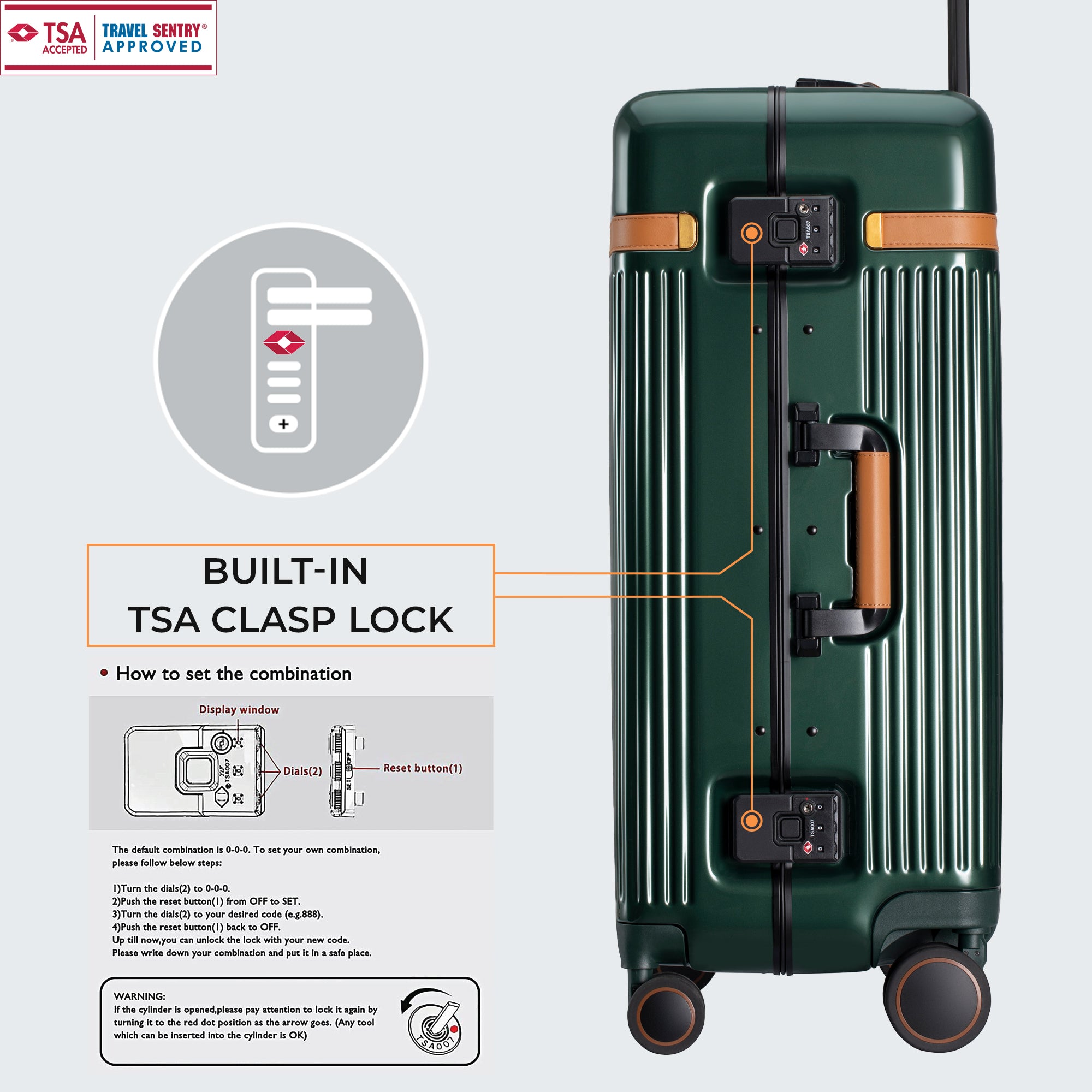 The Windsor - Medium Check In (Forest Green)