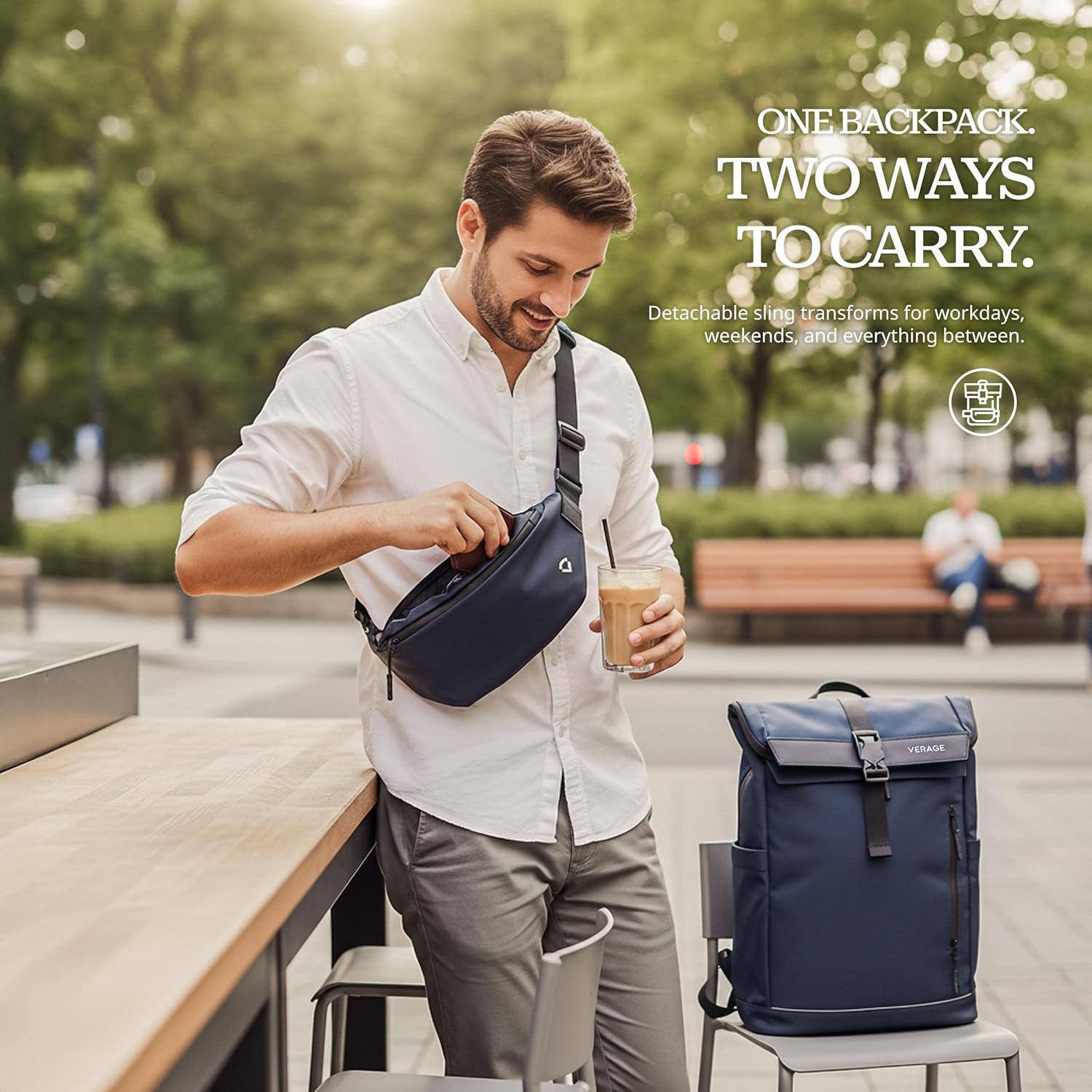 VERAGE Luxe - Roll Top Pulse Backpack