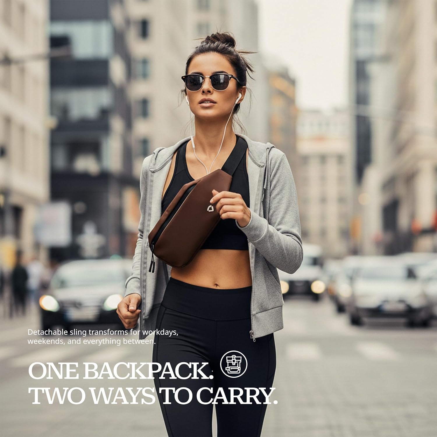 Pulse - Roll Top With Detachable Sling Brown