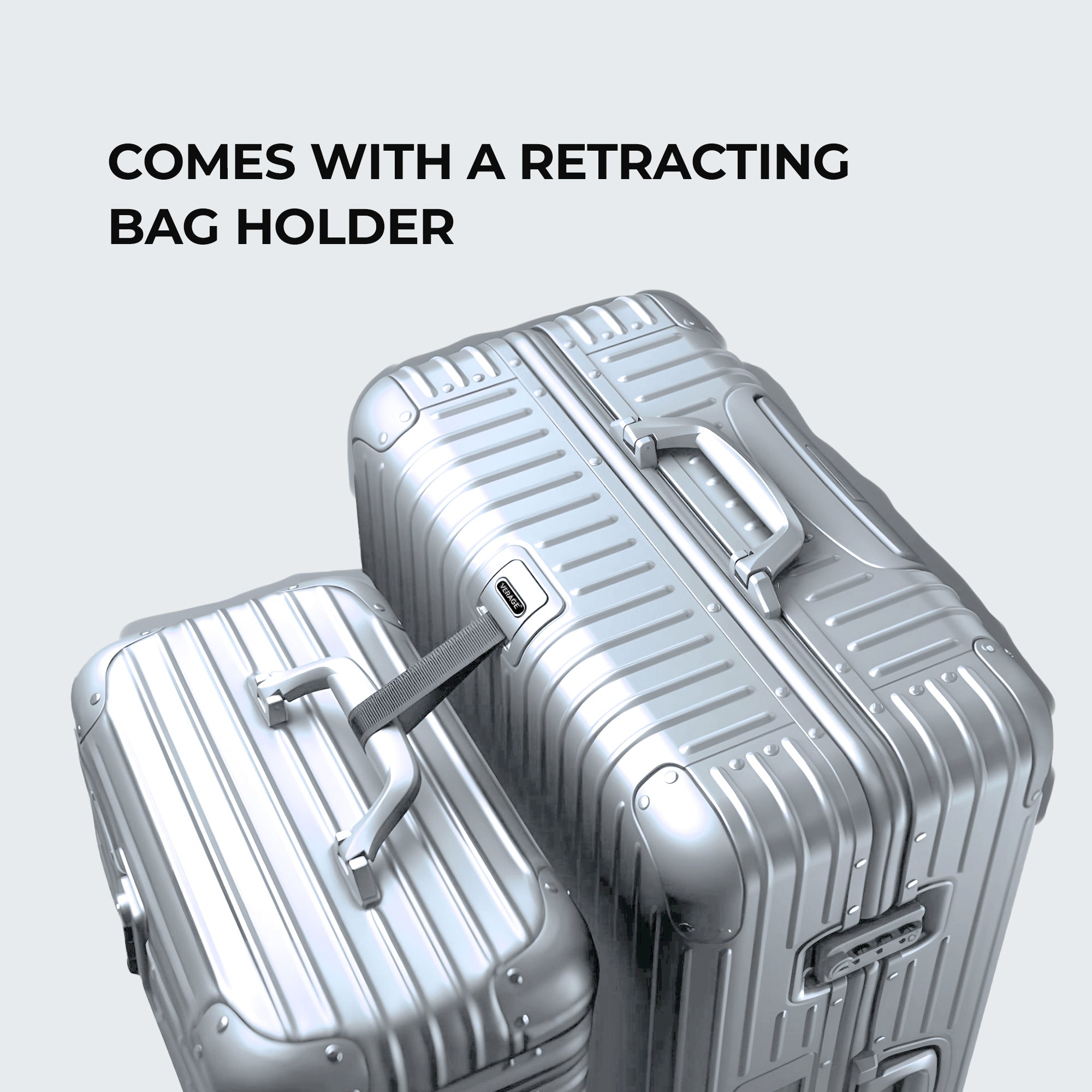 VERAGE Luxe Secure Jet- Aluminium Medium Check-In