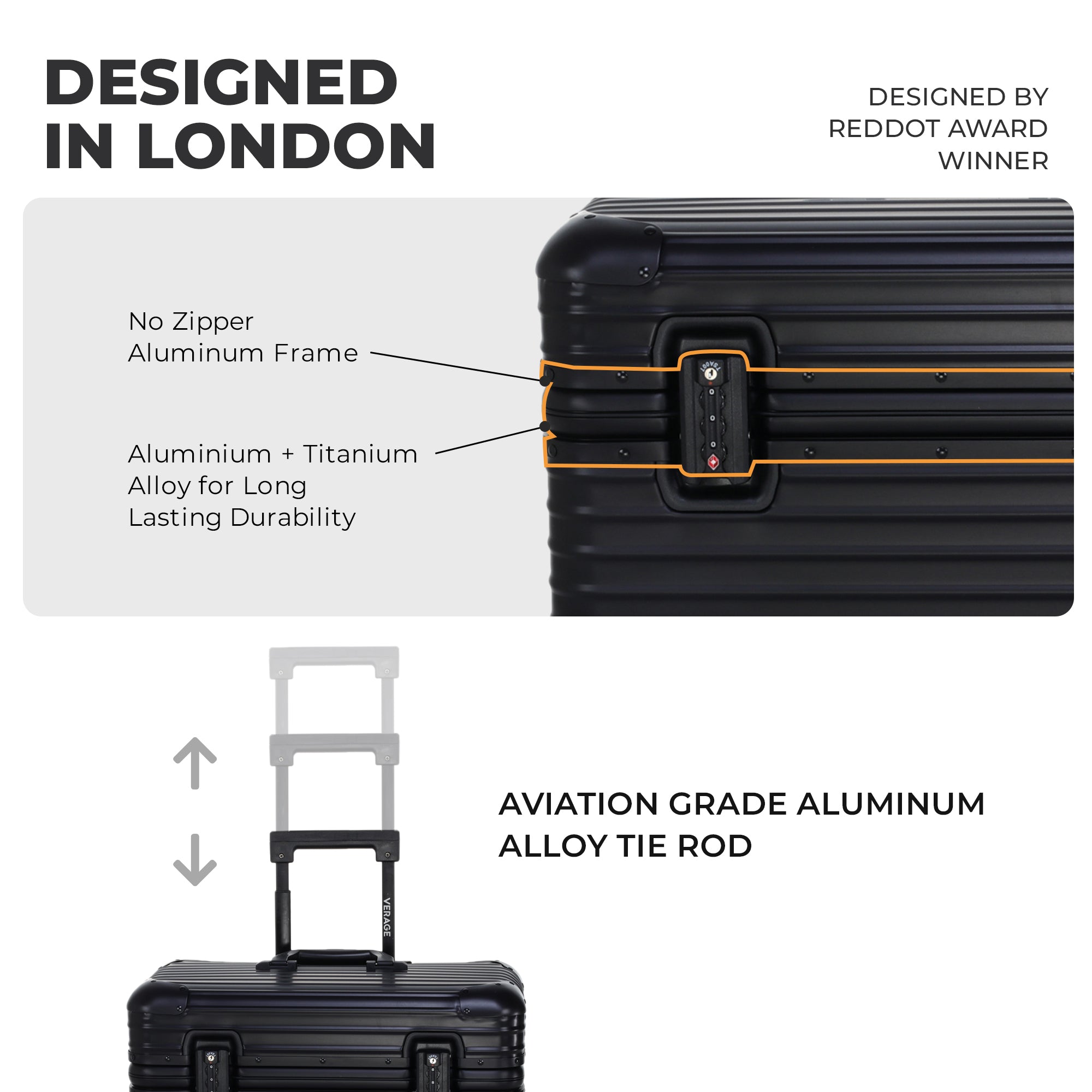 VERAGE Luxe Aviator - Aluminium Rolling Tote