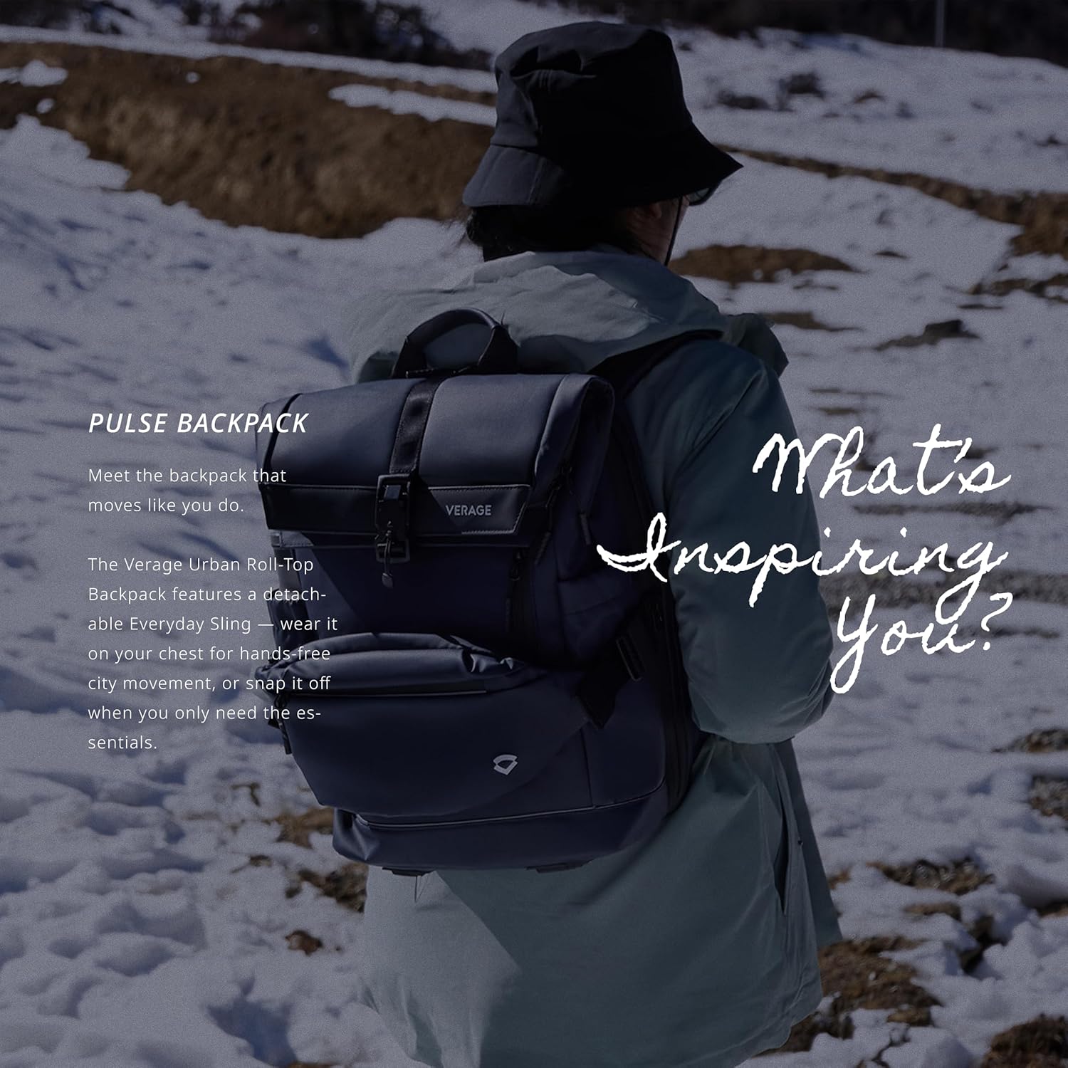 VERAGE Luxe - Roll Top Pulse Backpack