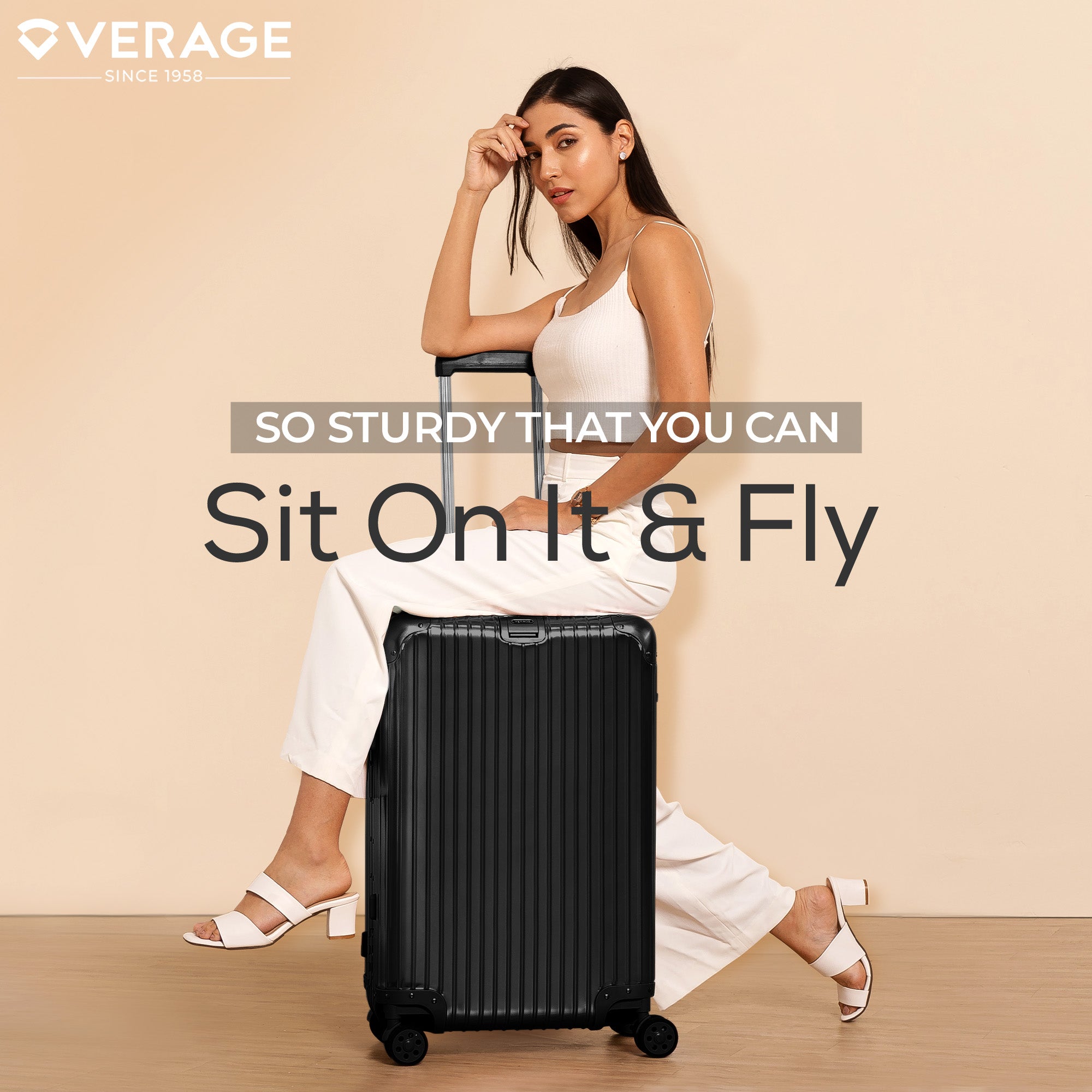 VERAGE Luxe Secure Jet- Aluminium Large Check-In