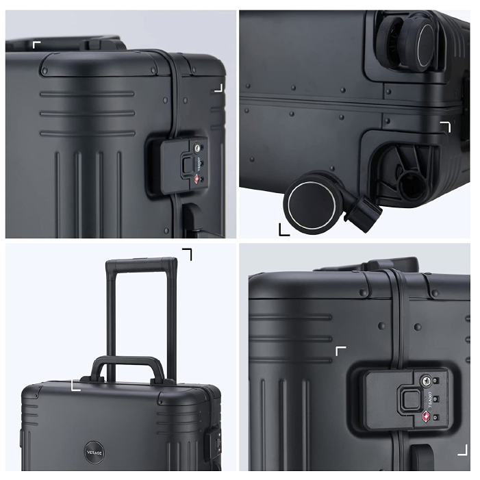 Birmingham - Aluminium Carry On - Black
