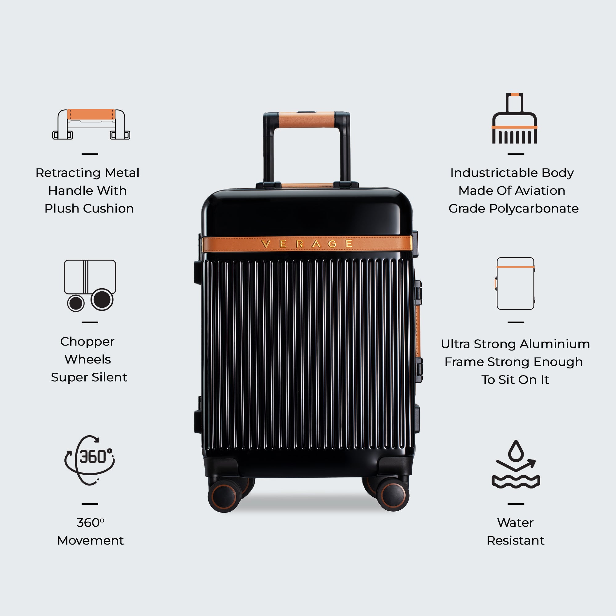 The Windsor - Small Carry On (Black)