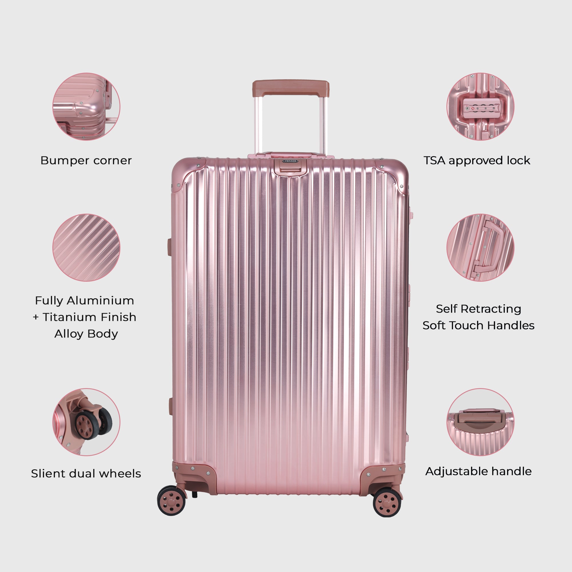 - Secure Jet - The Aluminium Large Size Luggage