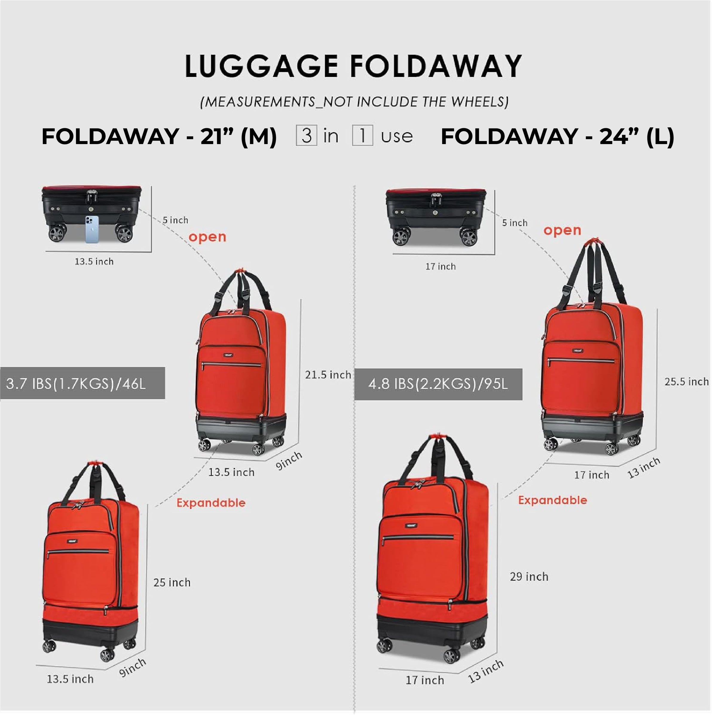 The Foldable Suitcase - Large