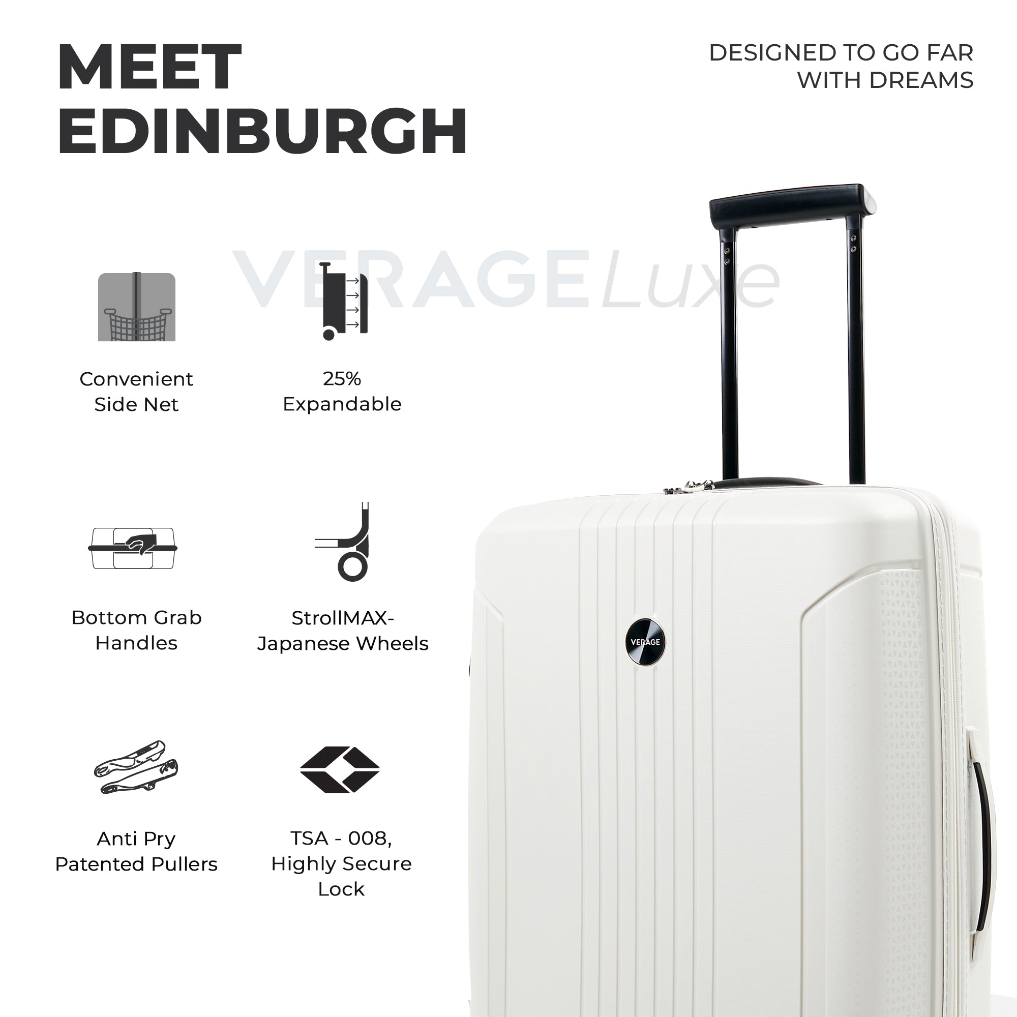 VERAGE Luxe Edinburgh- Set Of 2 (M) Check-In + (L) Check-In
