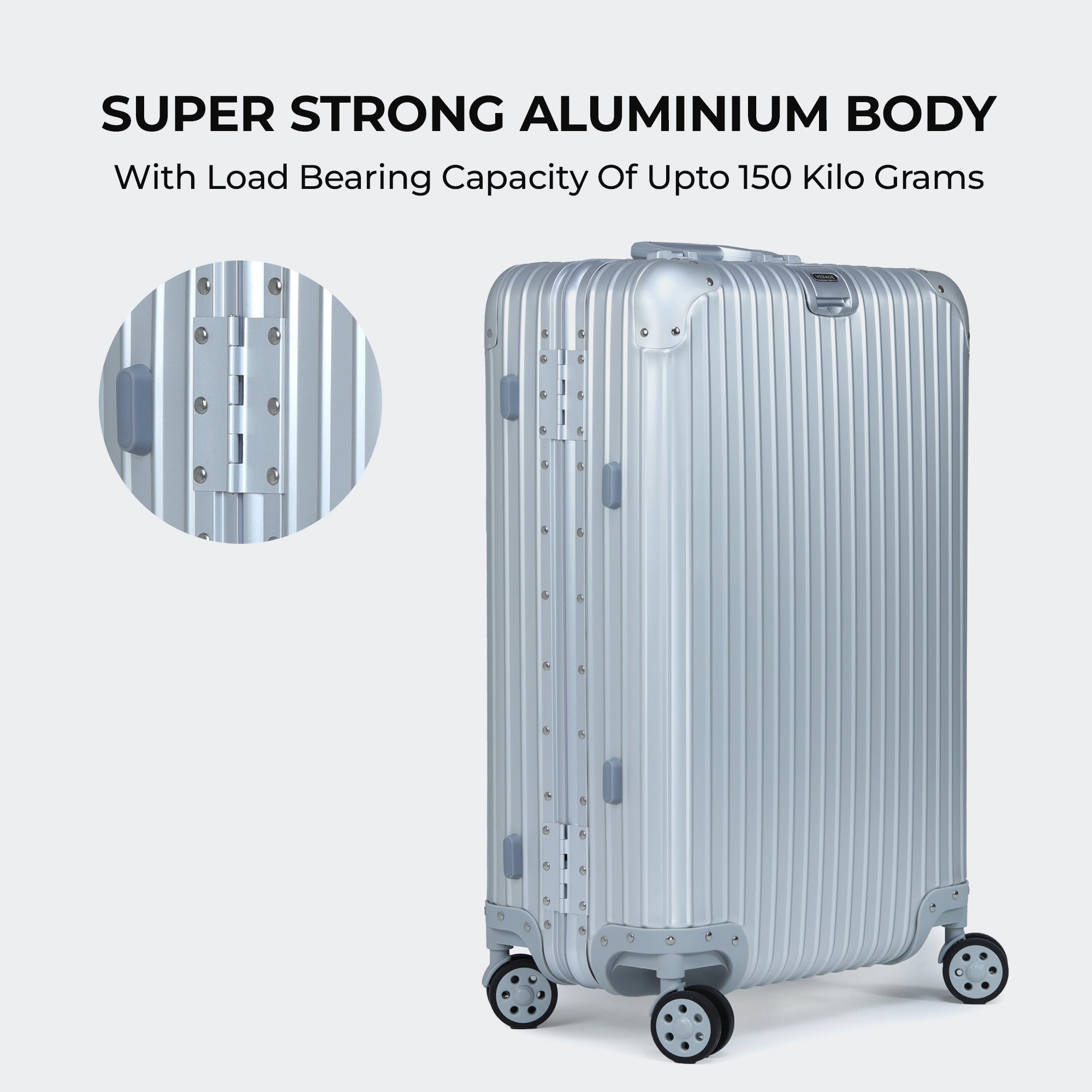 Secure Jet- Aluminium Medium Check-In (Silver)