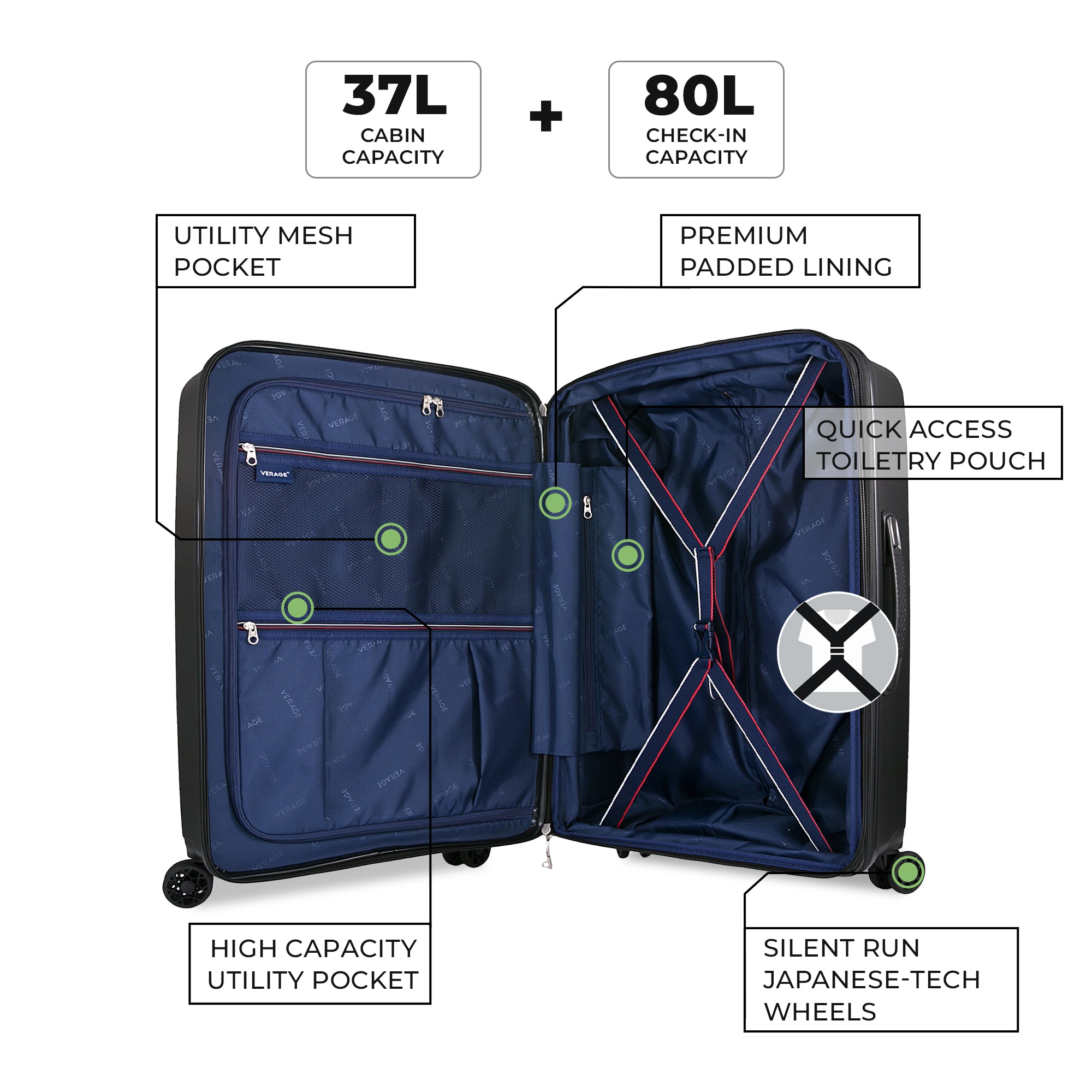 Diamond - Small Carry-On + Medium Check-In