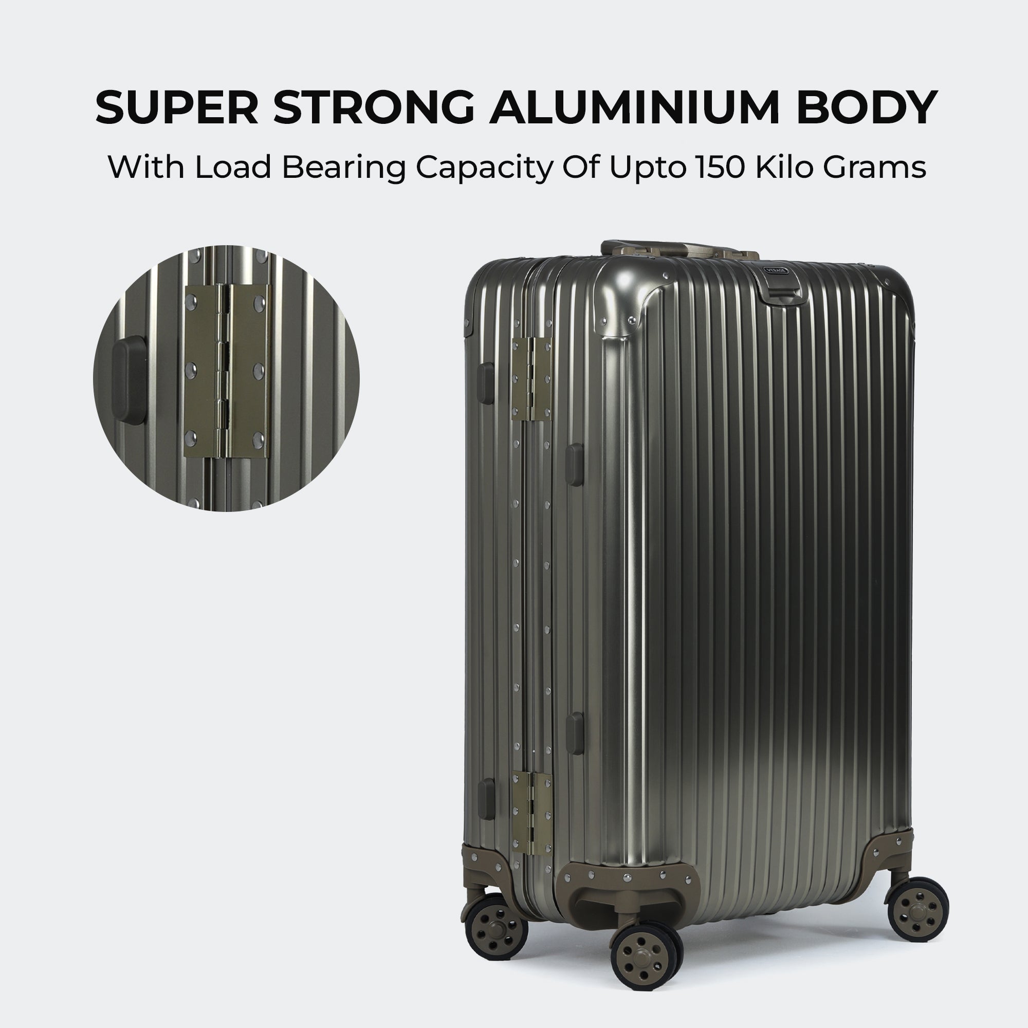 - Secure Jet - The Aluminium Large Size Luggage