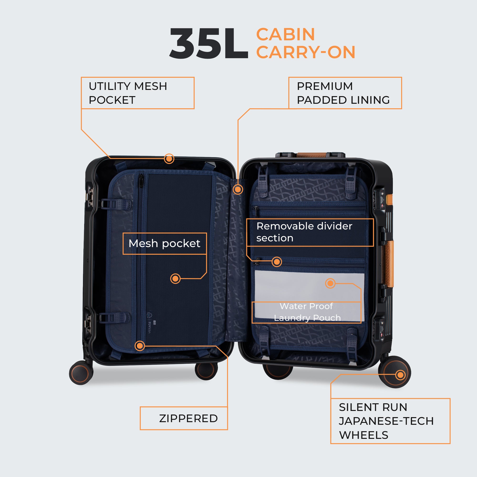 The Windsor - Small Carry On (Black)