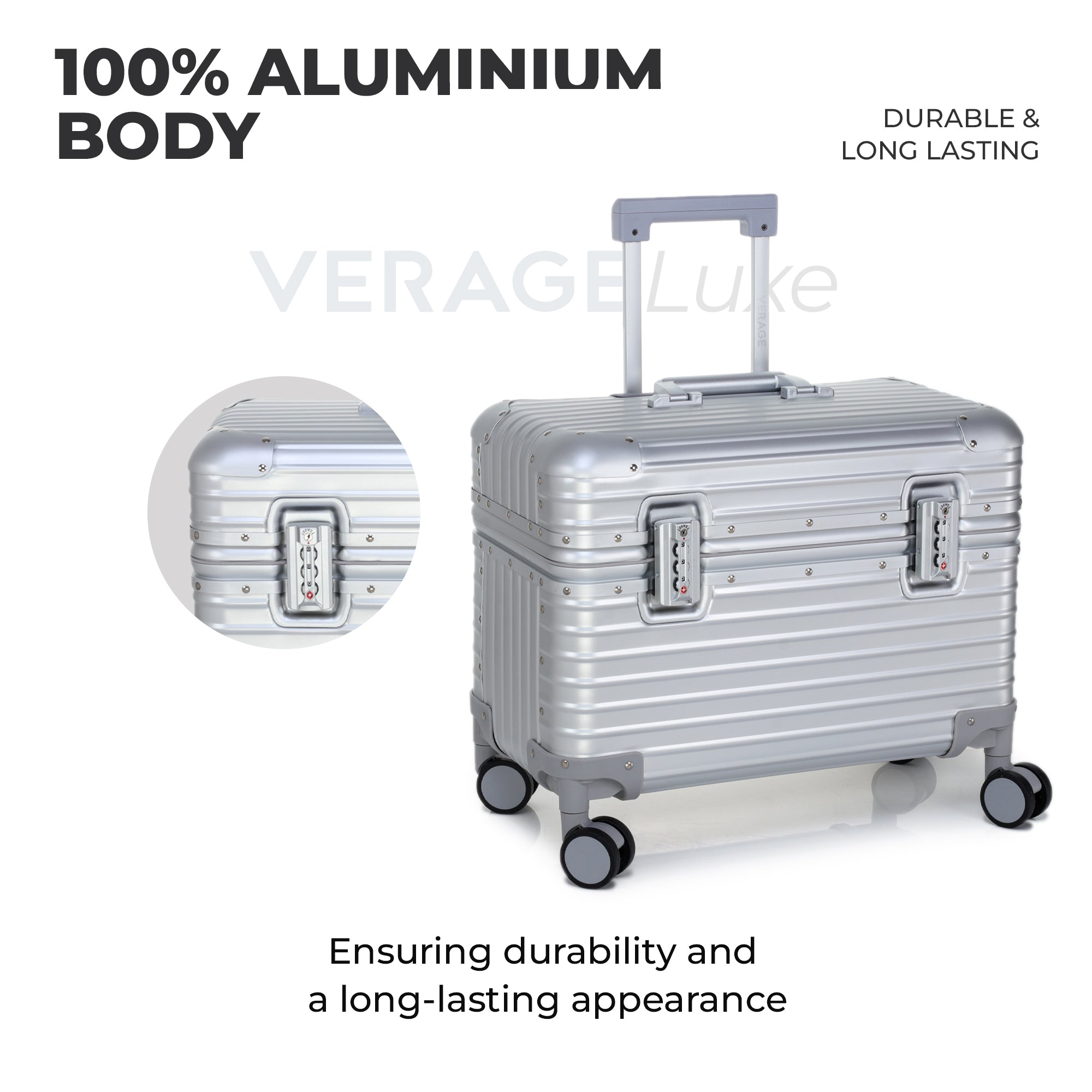 The Aviator - Aluminium Rolling Tote