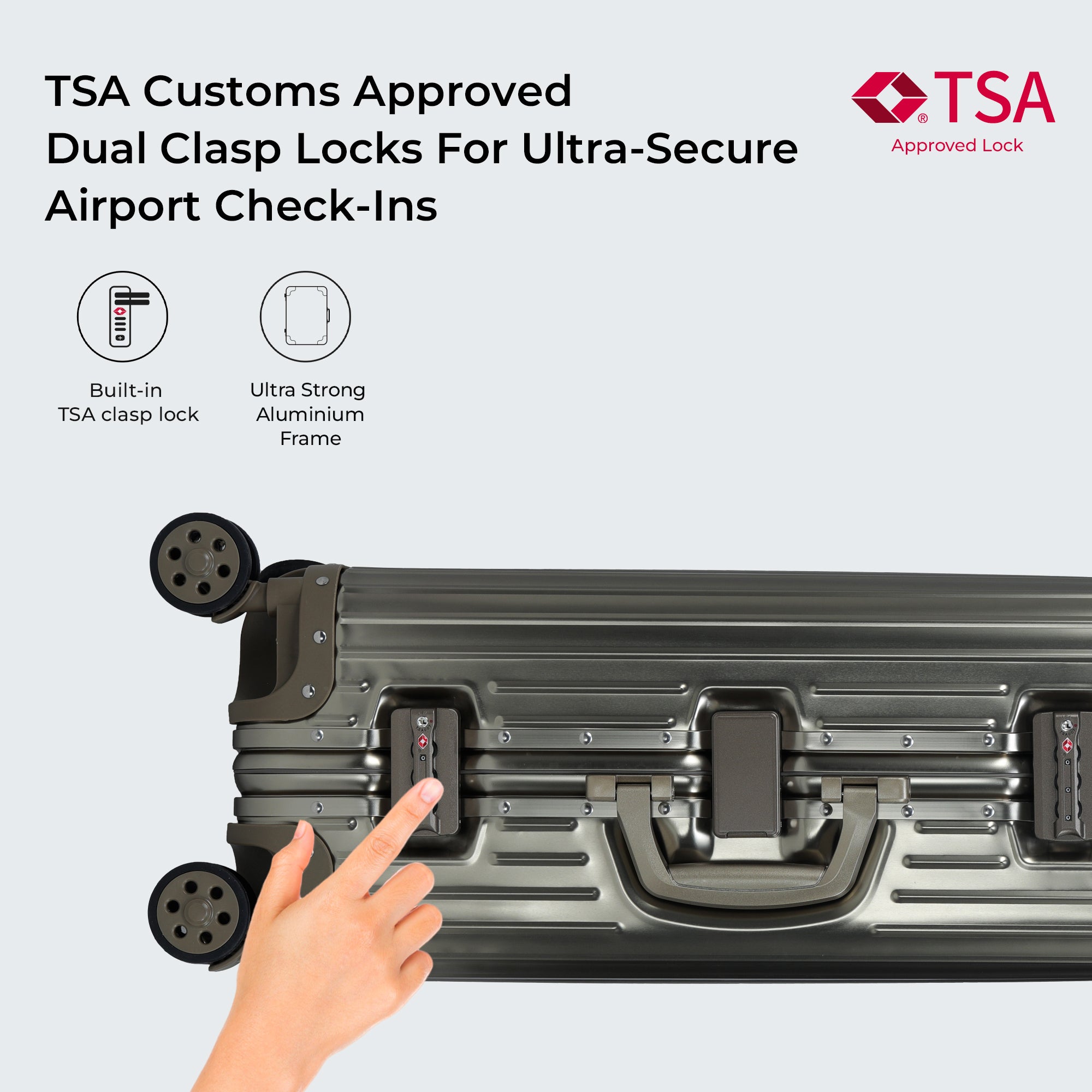 The Secure Jet- Aluminium Large Check-In