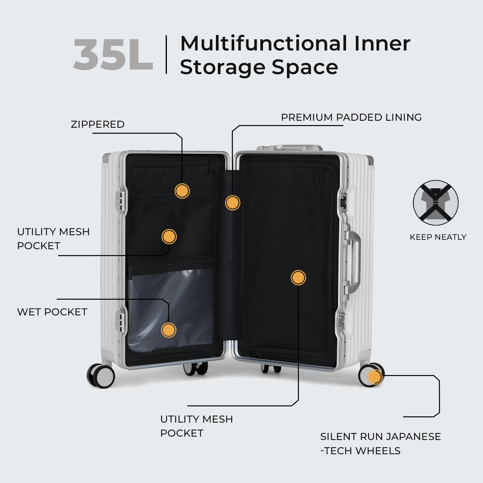 - Quantum Trunk - The Aluminium S Cabin Carry On Luggage