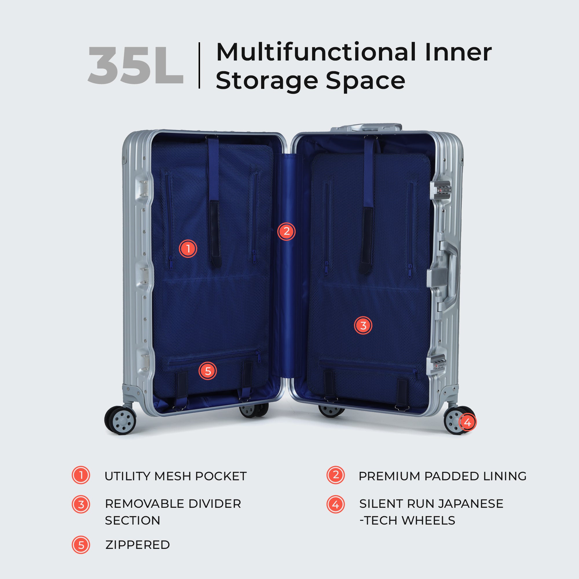 - Secure Jet - The Aluminium Cabin Size Luggage