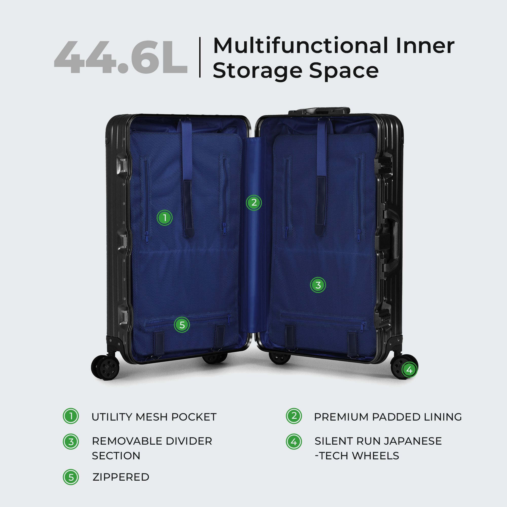 VERAGE Luxe Secure Jet- Aluminium Carry-On