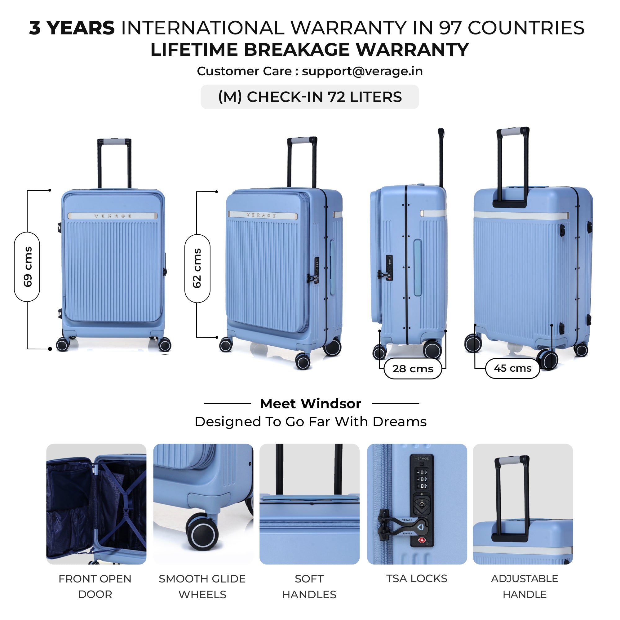 VERAGE Luxe Windsor Pro Medium Check-In