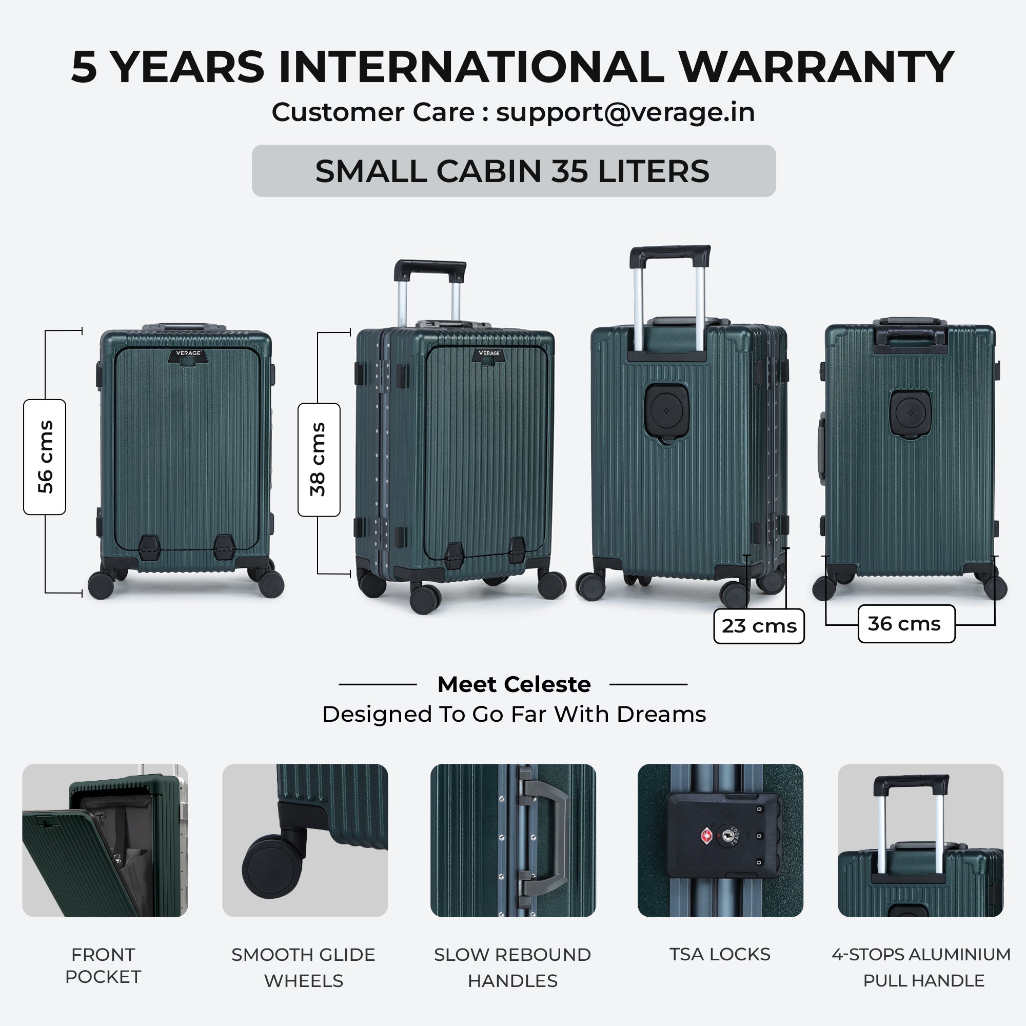 - Celeste S Carry-On Cabin Luggage -