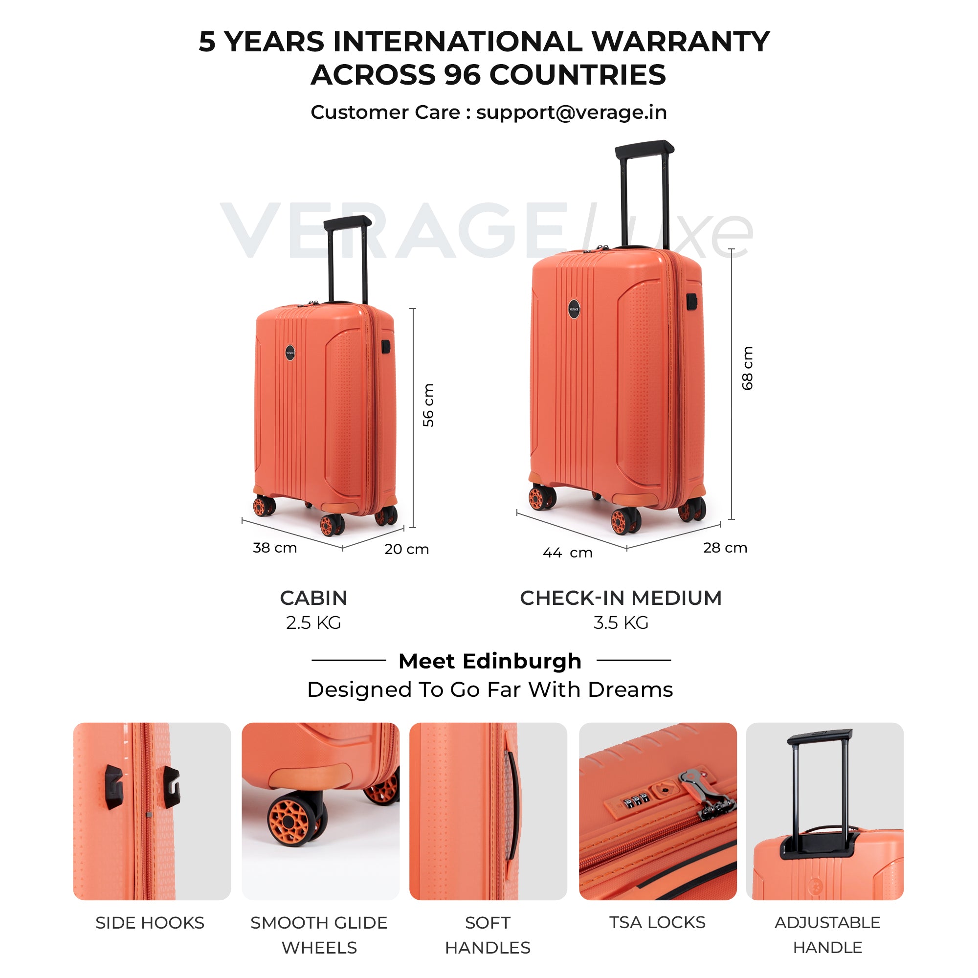 VERAGE Luxe Edinburgh Set Of 2 (S) Carry-on + (M) Check-In