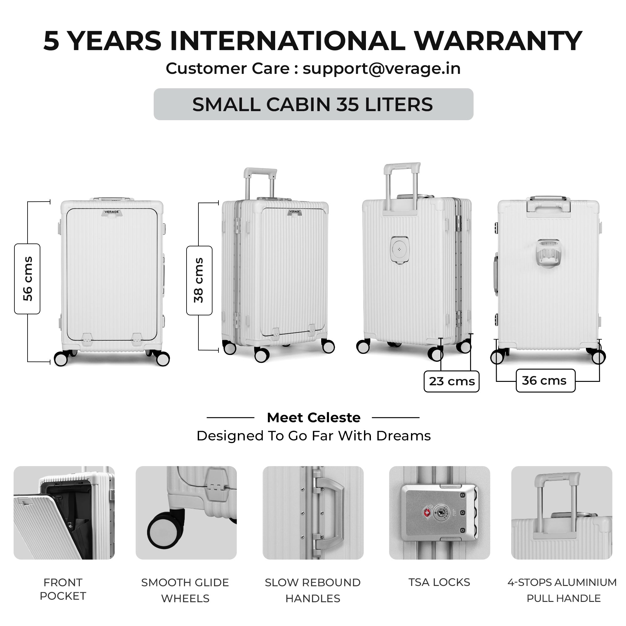 - Celeste S Carry-On Cabin Luggage -