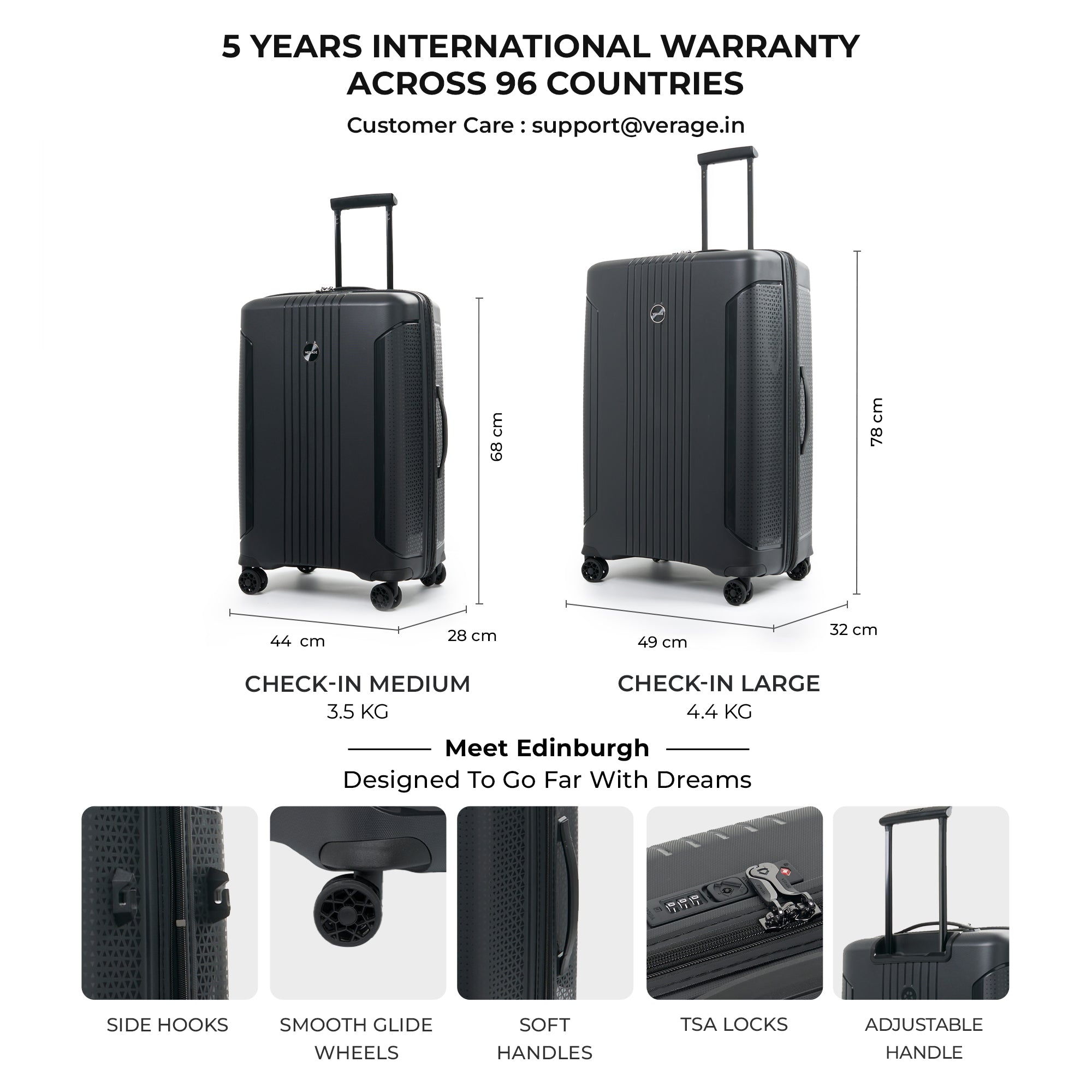 VERAGE Luxe Edinburgh- Set Of 2 (M) Check-In + (L) Check-In