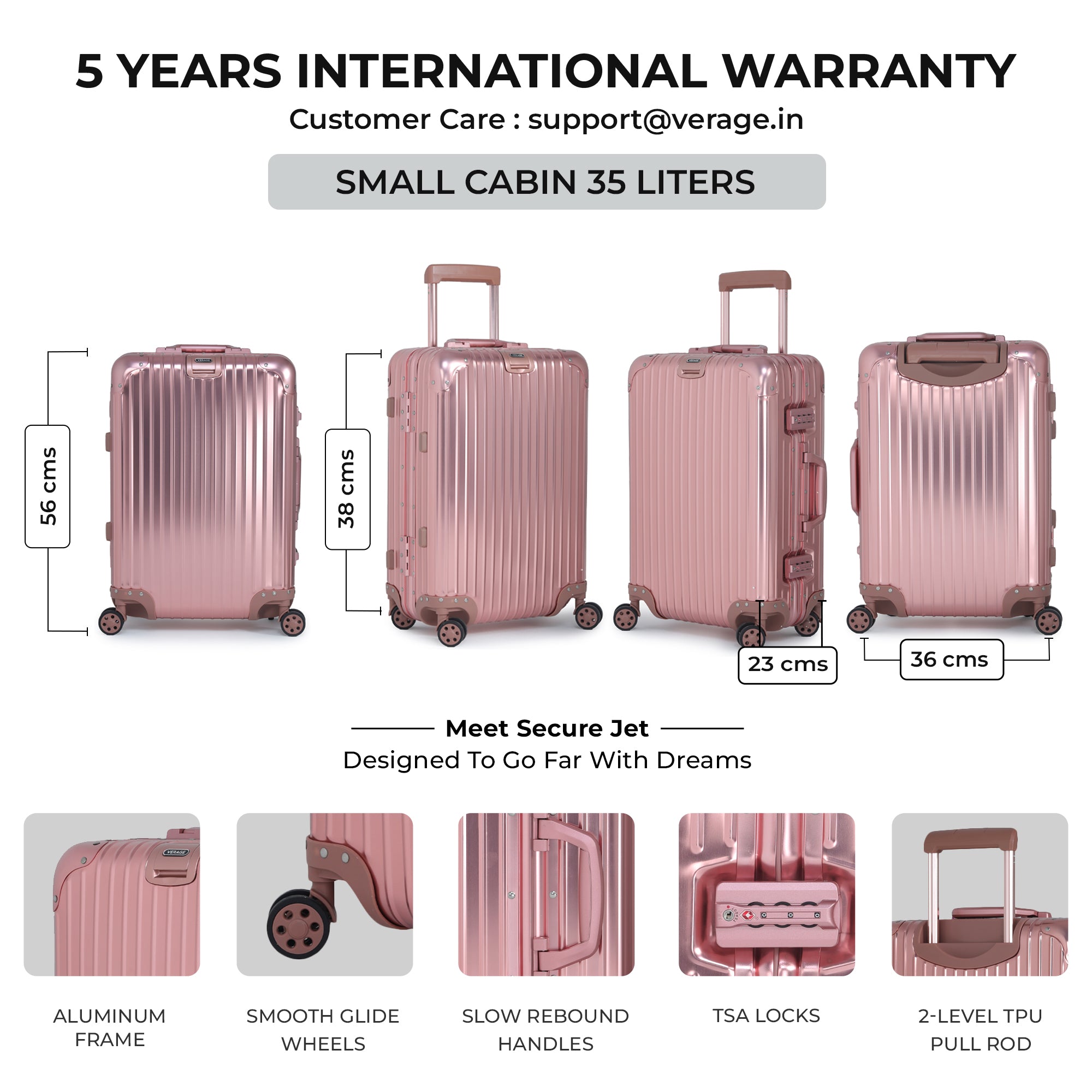 - Secure Jet - The Aluminium Cabin Size Luggage