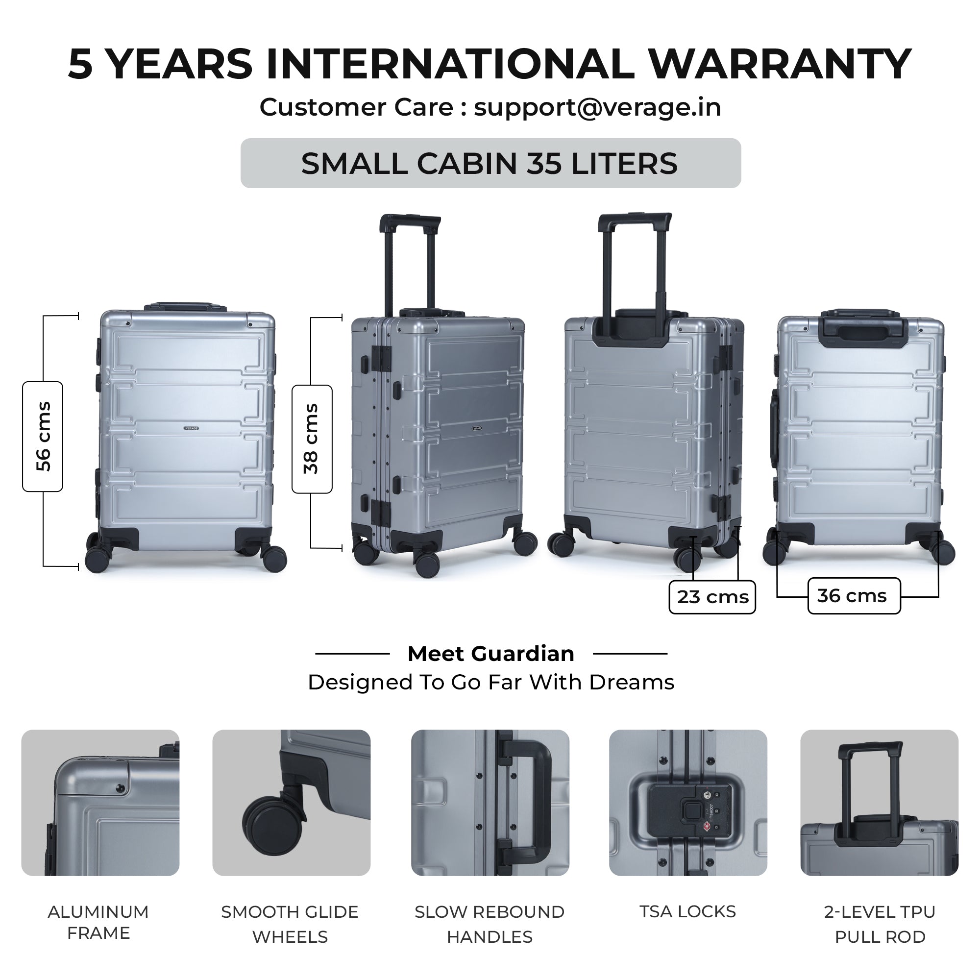 Guardian {The Aluminium Cabin Size Luggage}