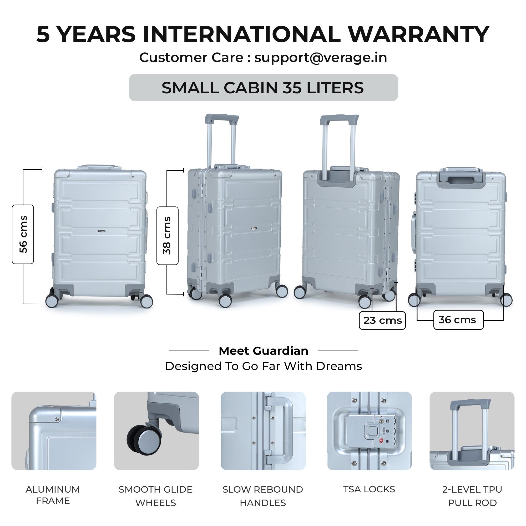 Guardian {The Aluminium Cabin Size Luggage}