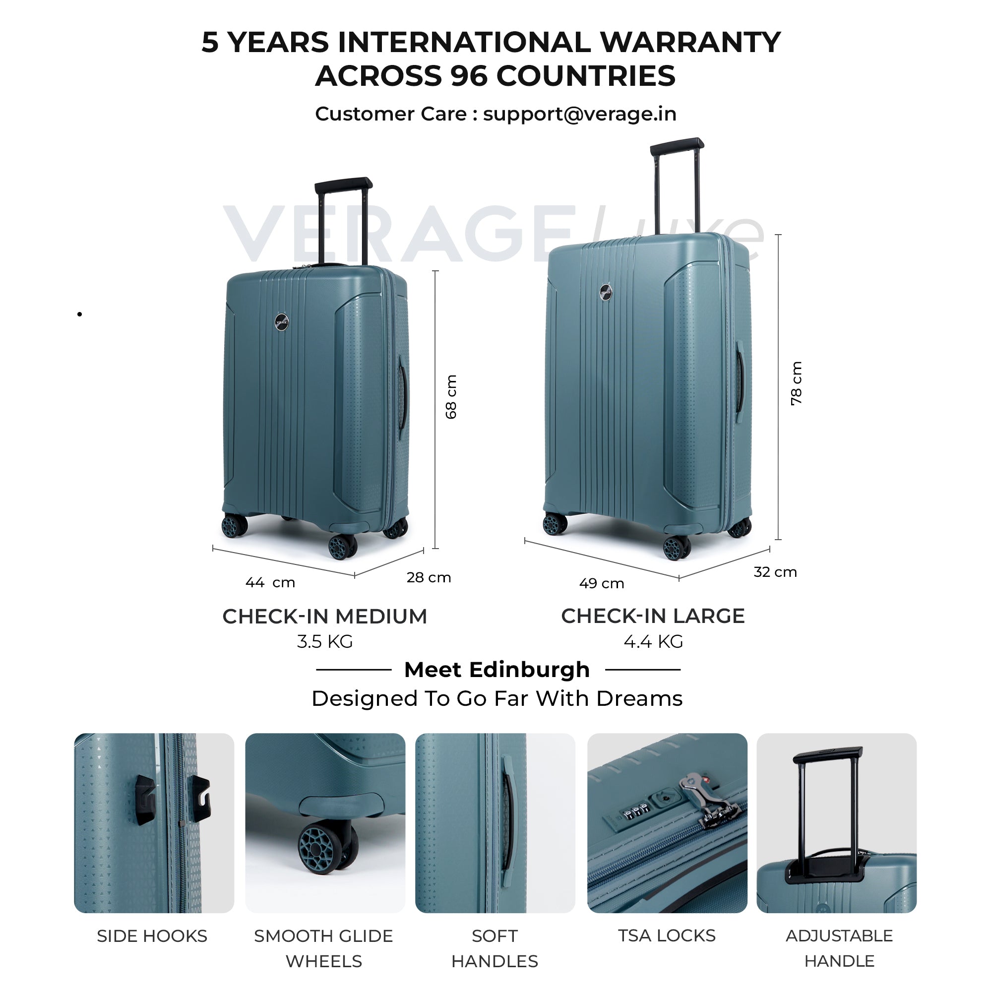 VERAGE Luxe Edinburgh- Set Of 2 (M) Check-In + (L) Check-In