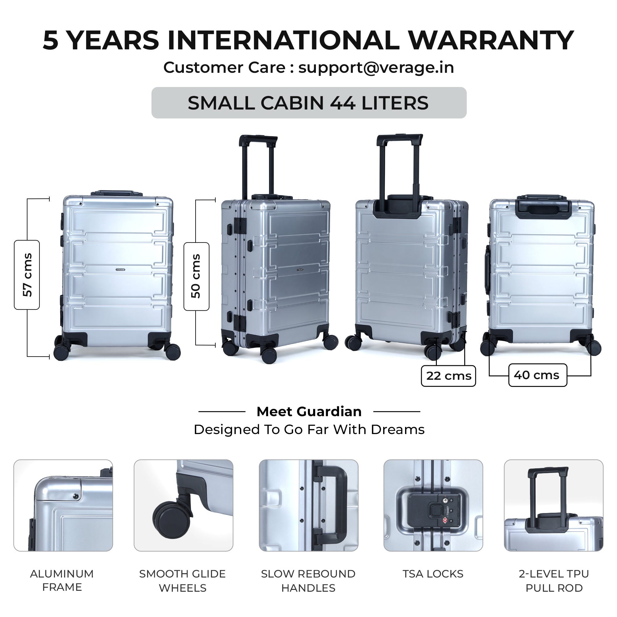 The Guardian- Aluminium Carry-On