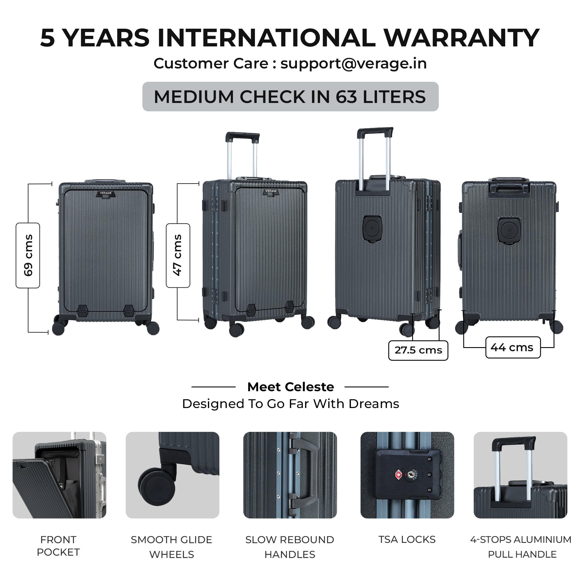 Celeste - Professional Check In Luggage