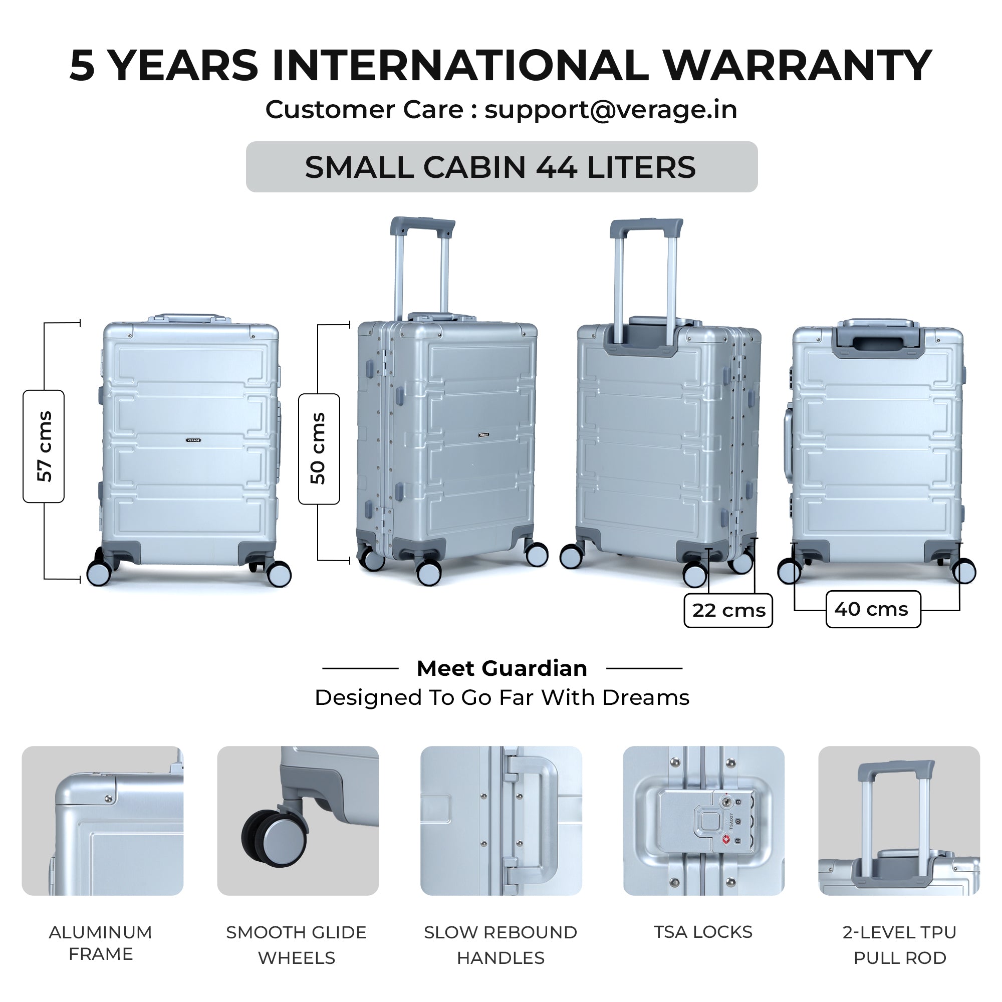 The Guardian- Aluminium Carry-On