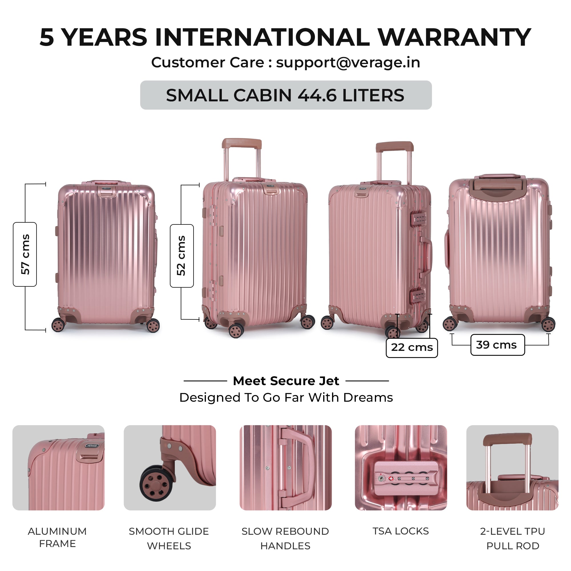 The Secure Jet- Aluminium Carry-On