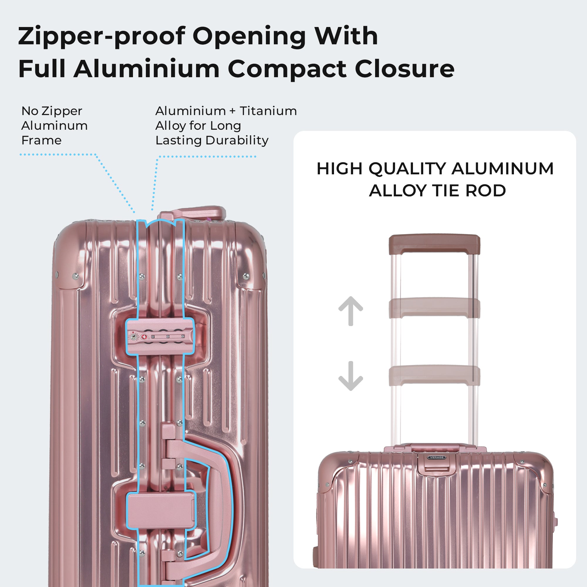 - Secure Jet - The Aluminium Large Size Luggage